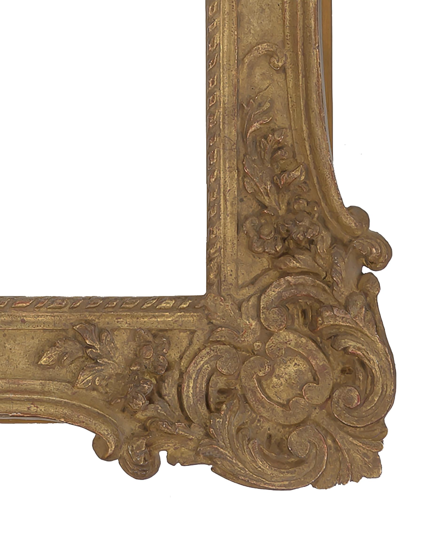 North American Rococo French Style Carved Mirror For Sale