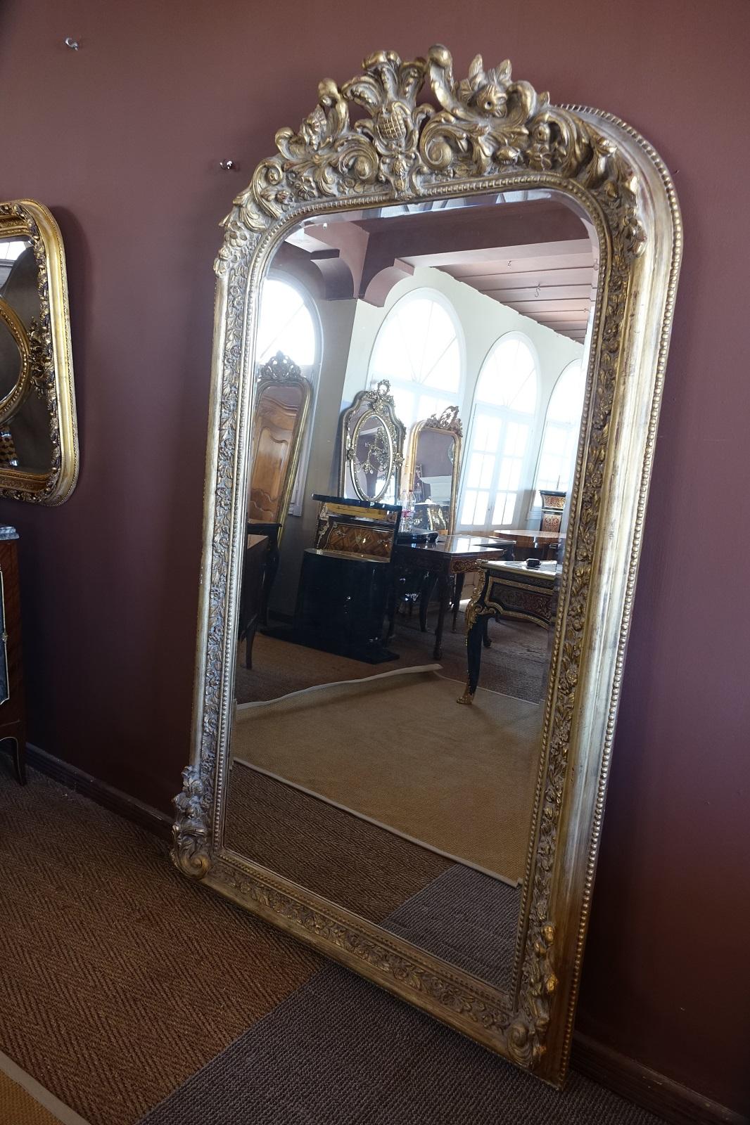 Rococo Revival Rococo Gilded Mirror For Sale