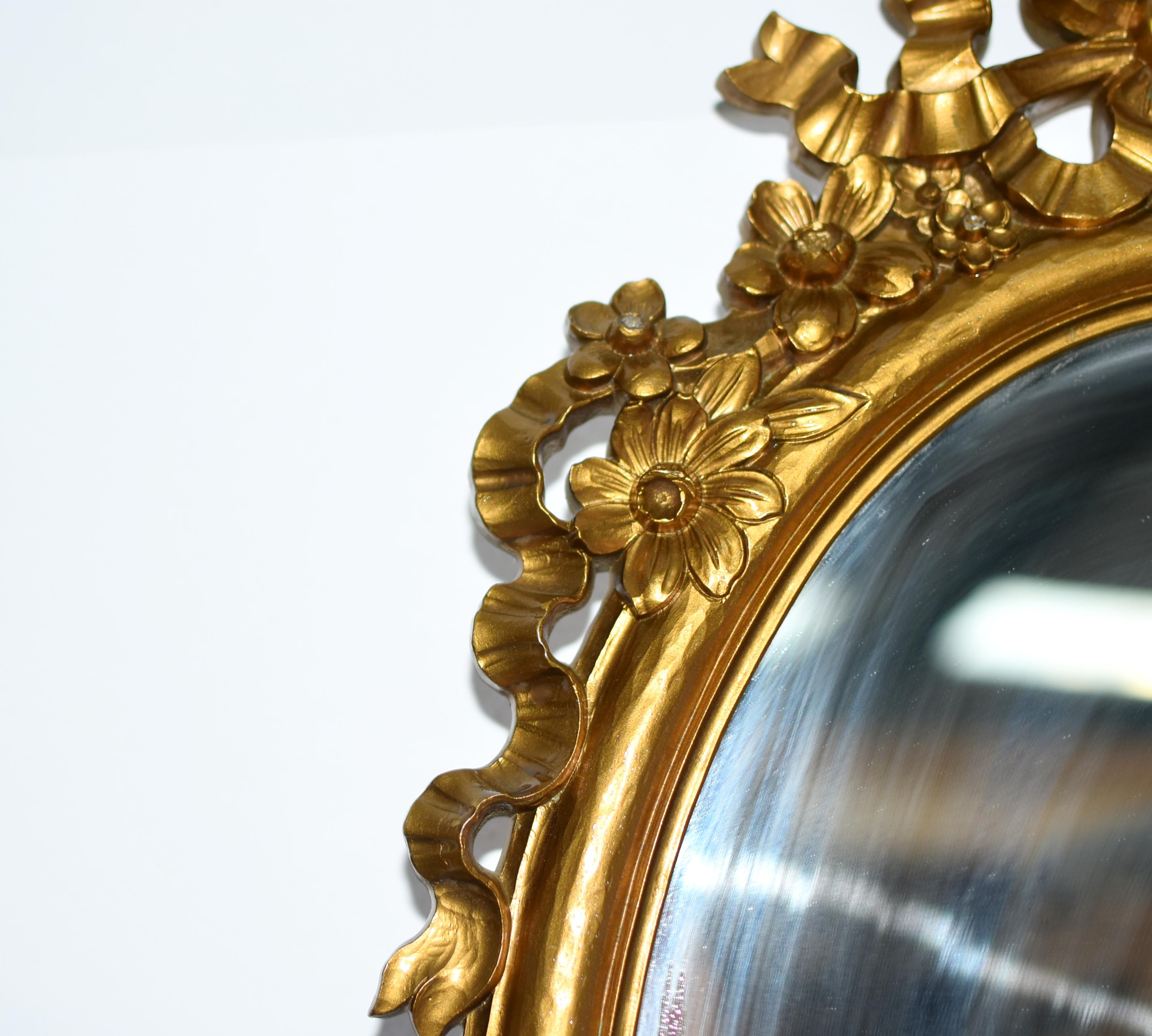 Specchio d'oro rococò da parete Syroco originale in vendita 1