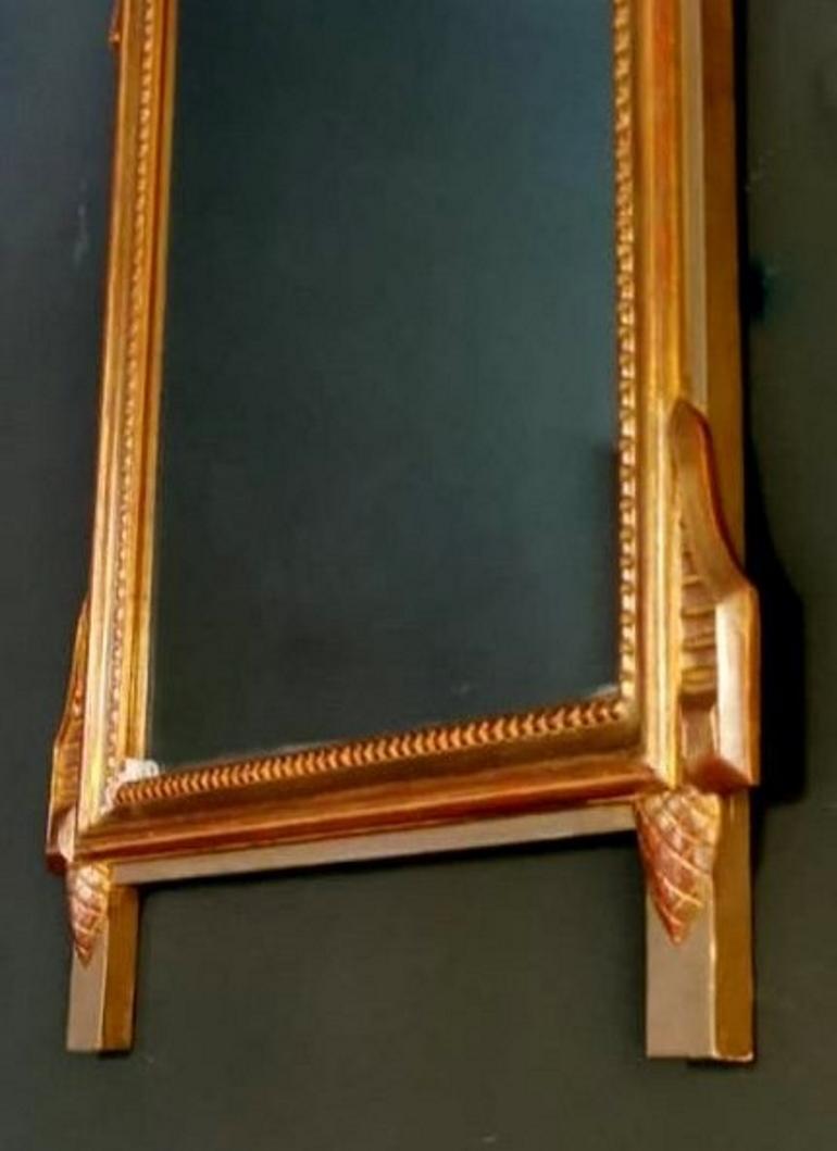 Rococo’ Giltwood Frame and Double Mirror, France For Sale 8