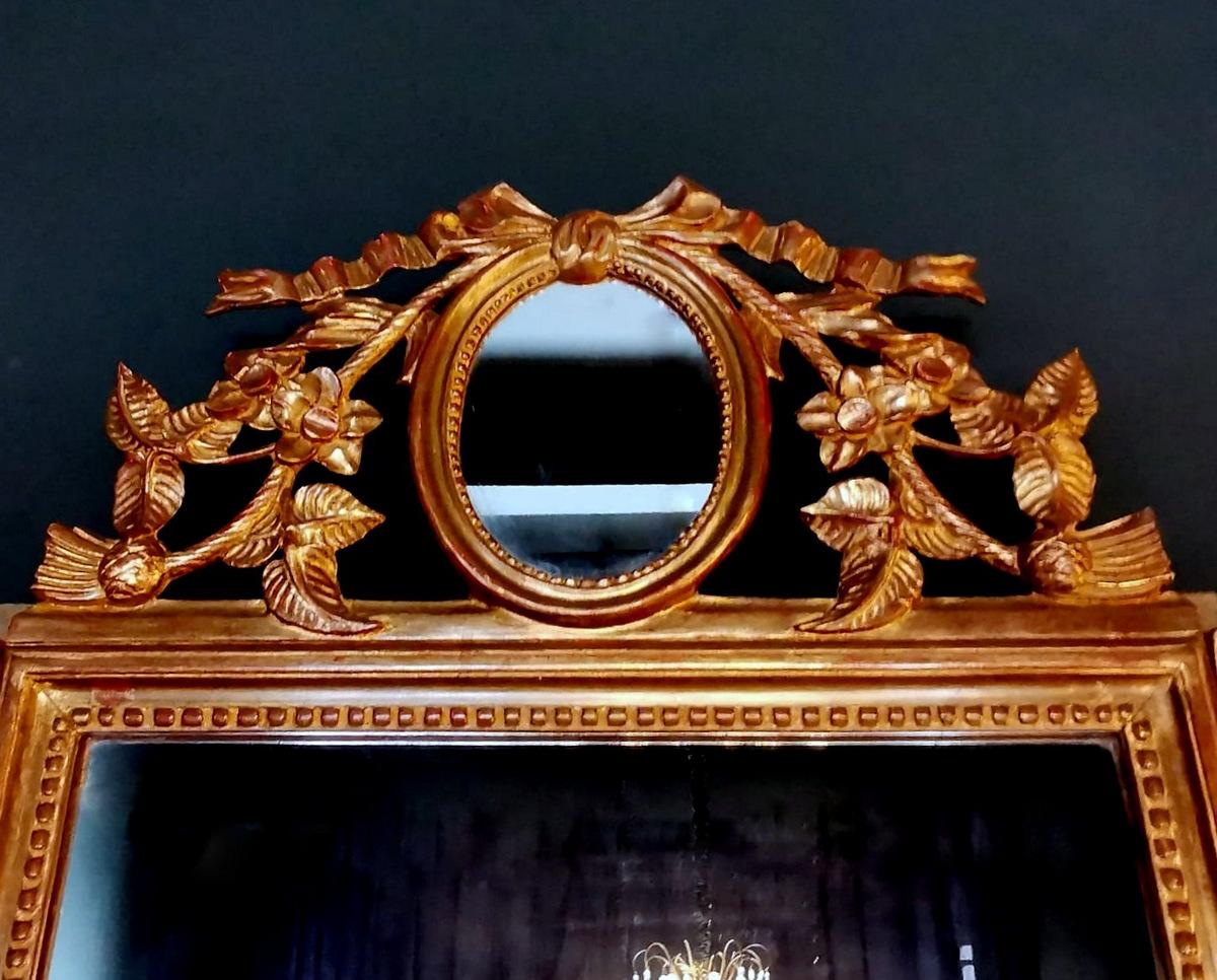 Rococo’ Giltwood Frame and Double Mirror, France For Sale 1