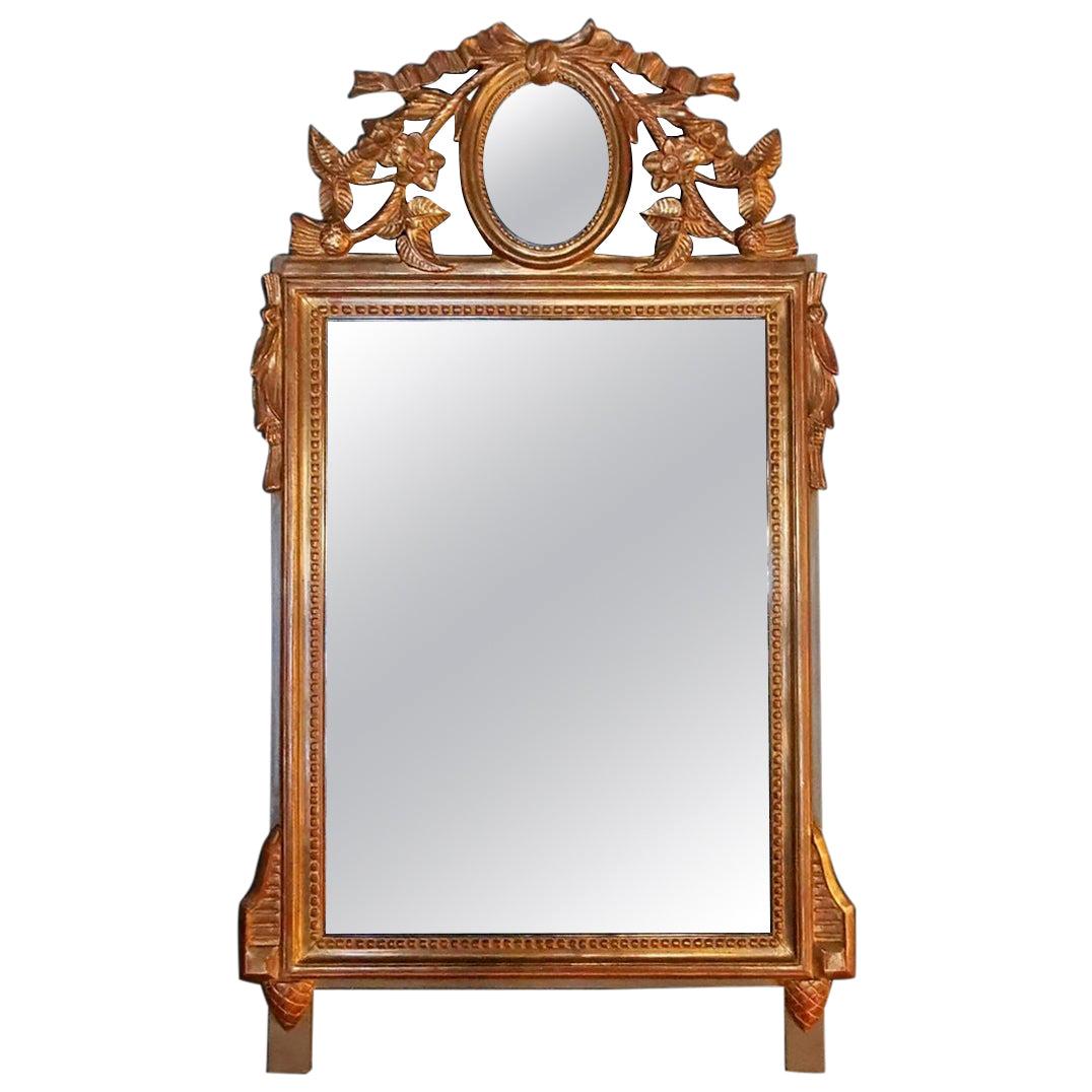 Rococo’ Giltwood Frame and Double Mirror, France For Sale