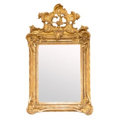 Rococo Giltwood Wall Mirror, 18th Century Rococo Giltwood Wall Mirror, 18th Century