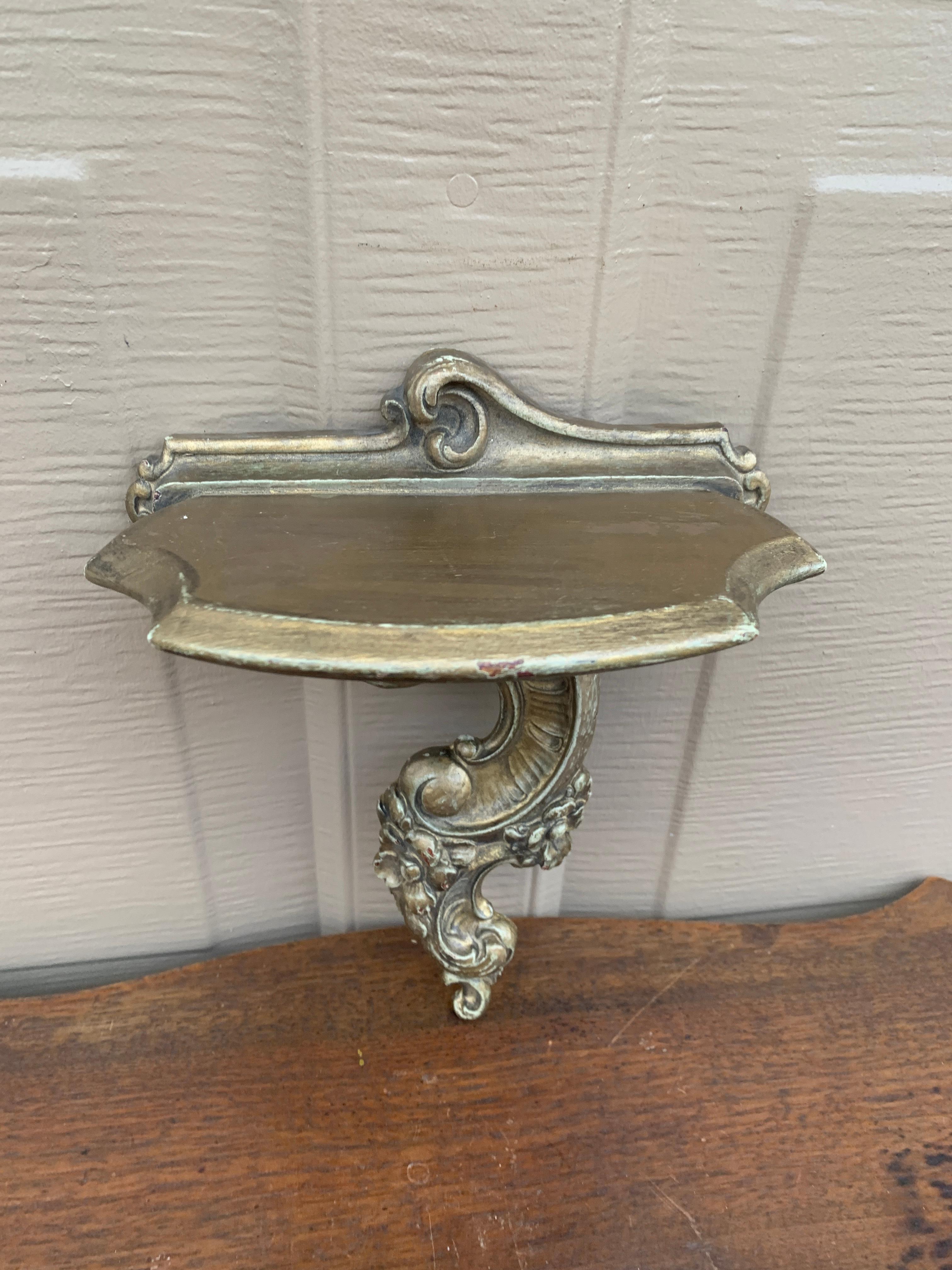 Rococo Giltwood Wall Sconce Shelf For Sale 5