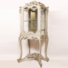 Rococo Hand Carved French Vitrine, 20th Century