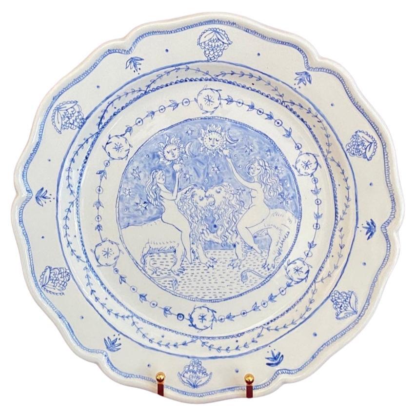 Rococo Inspired Hand Painted Platter