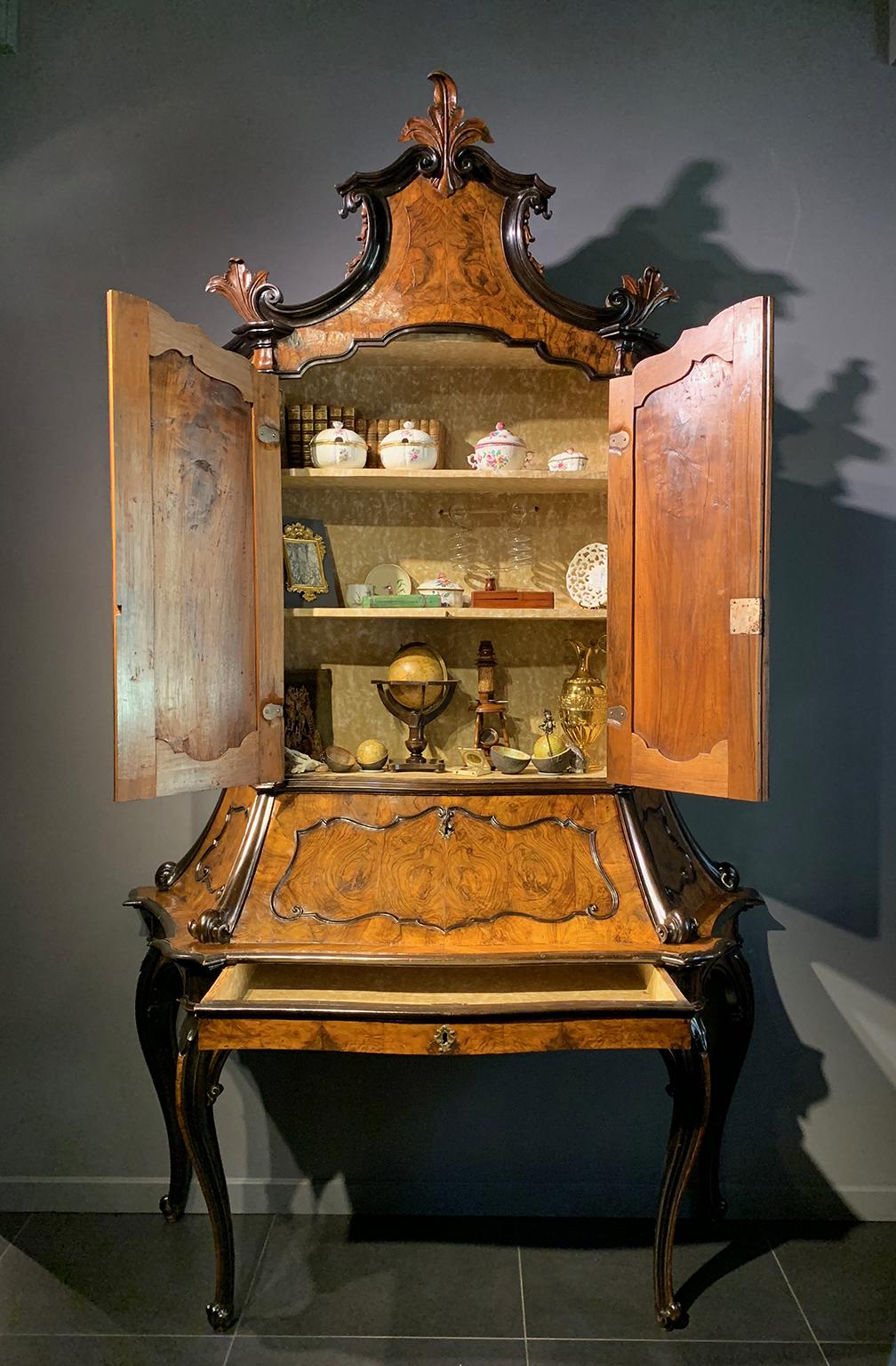 Rococo Italian Bureau-Cabinet, Milan, circa 1760 For Sale 11