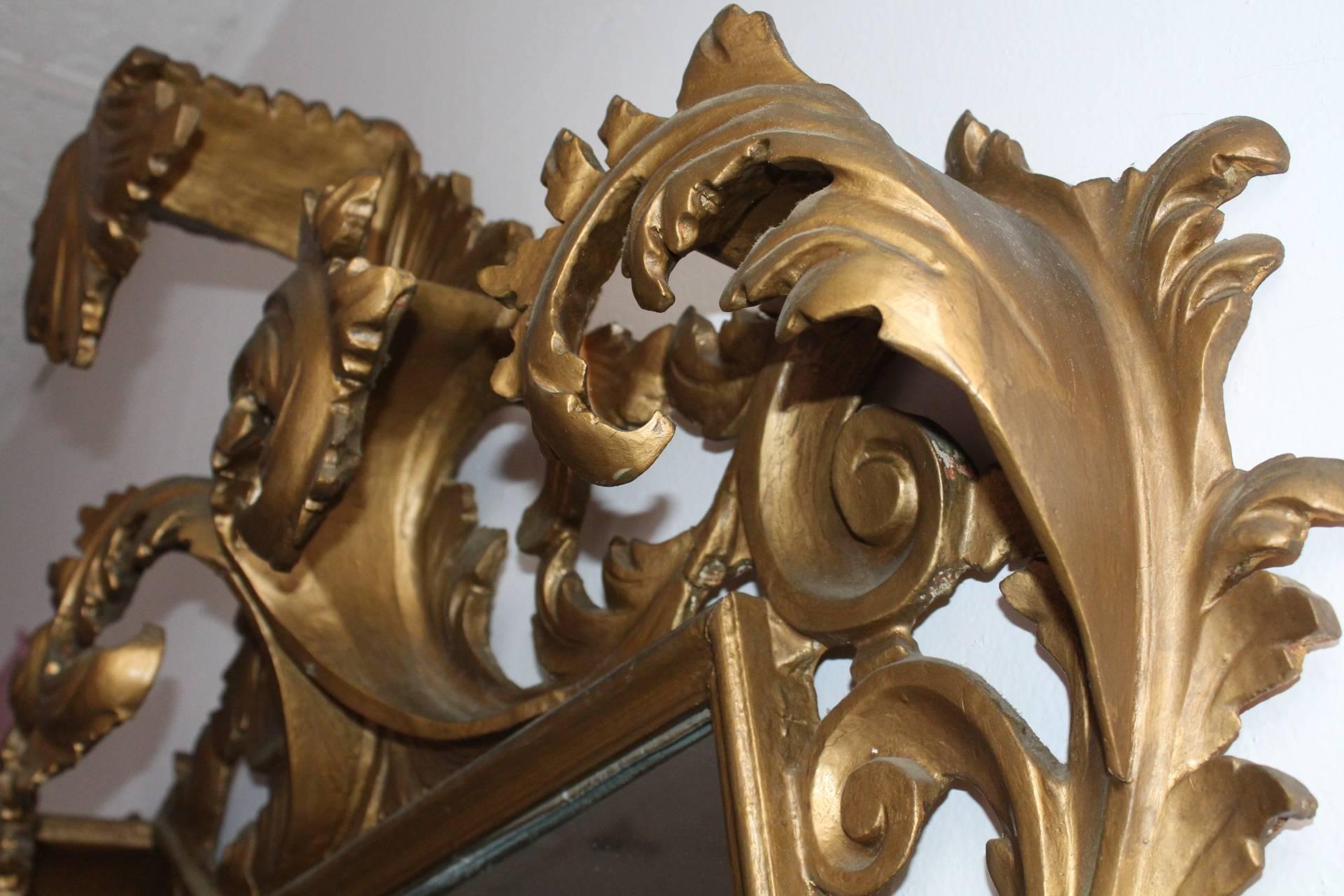 gold carved mirror