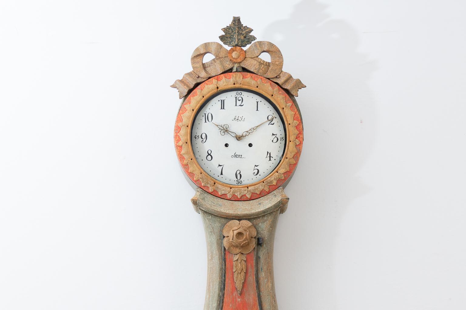 18th Century Rococo Long Case Clock from Kousta Sweden