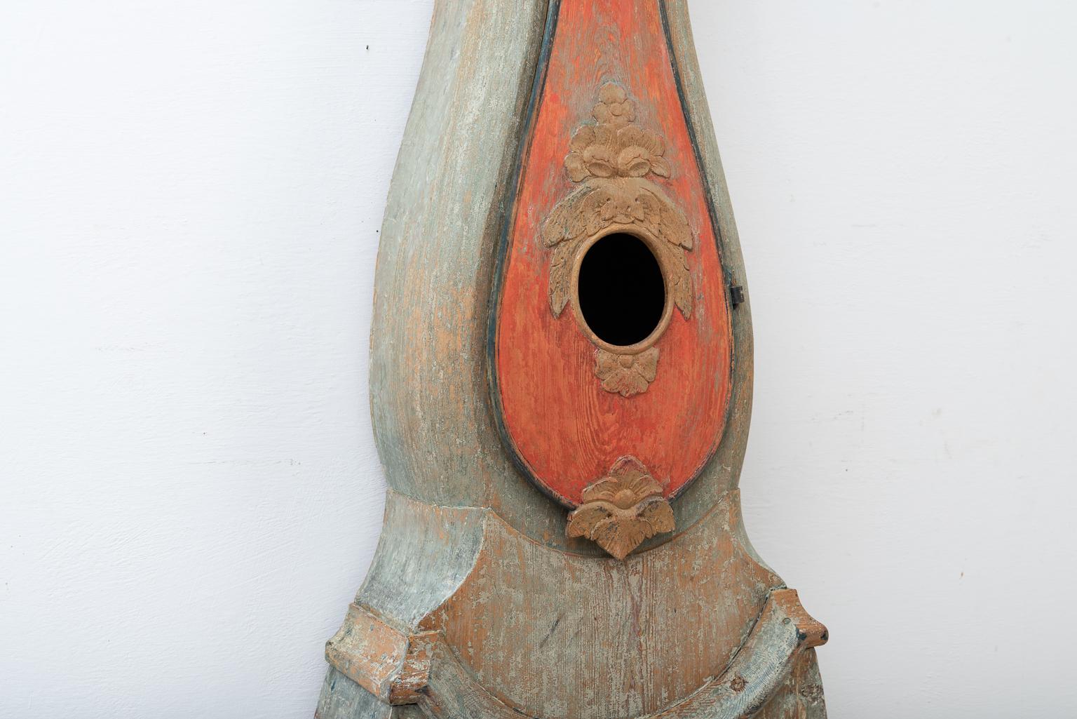 Pine Rococo Long Case Clock from Kousta Sweden