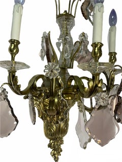 Rococo Louis XV Style Pair of Heavy Bronze Wall Sconces