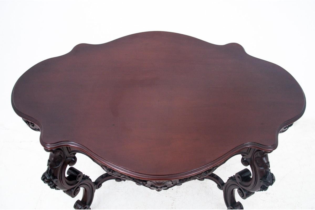 French Rococo mahogany table, France, circa 1870. For Sale
