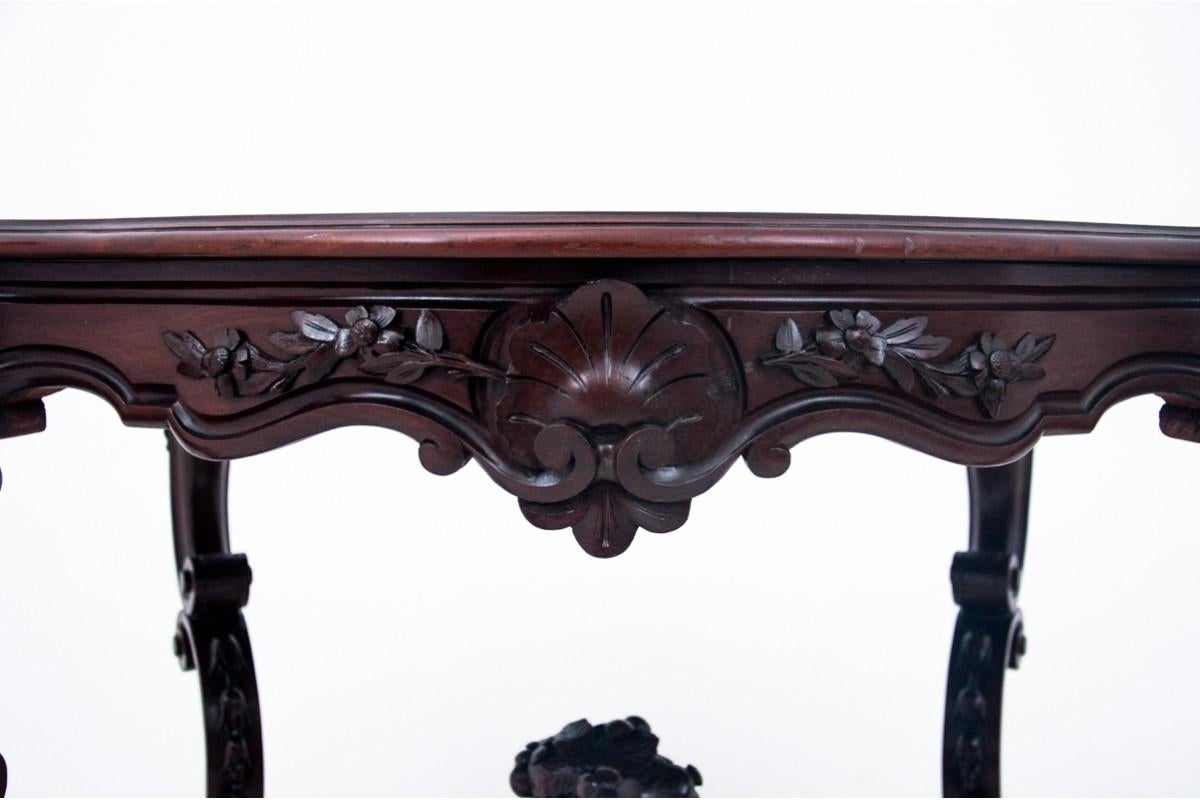 Late 19th Century Rococo mahogany table, France, circa 1870. For Sale