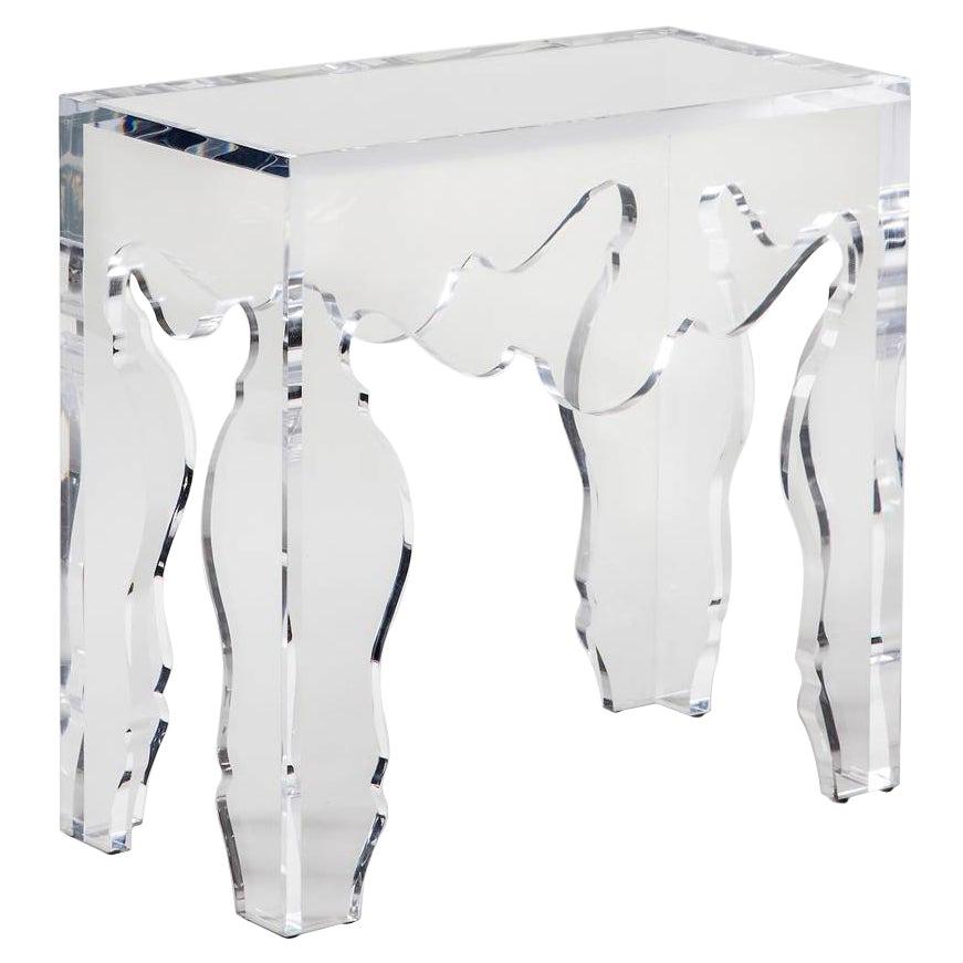 Contemporary Martini Side Table in Acrylic