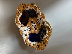 Rococo Meissen B Form Serving Dish Bowl Cobalt Gold