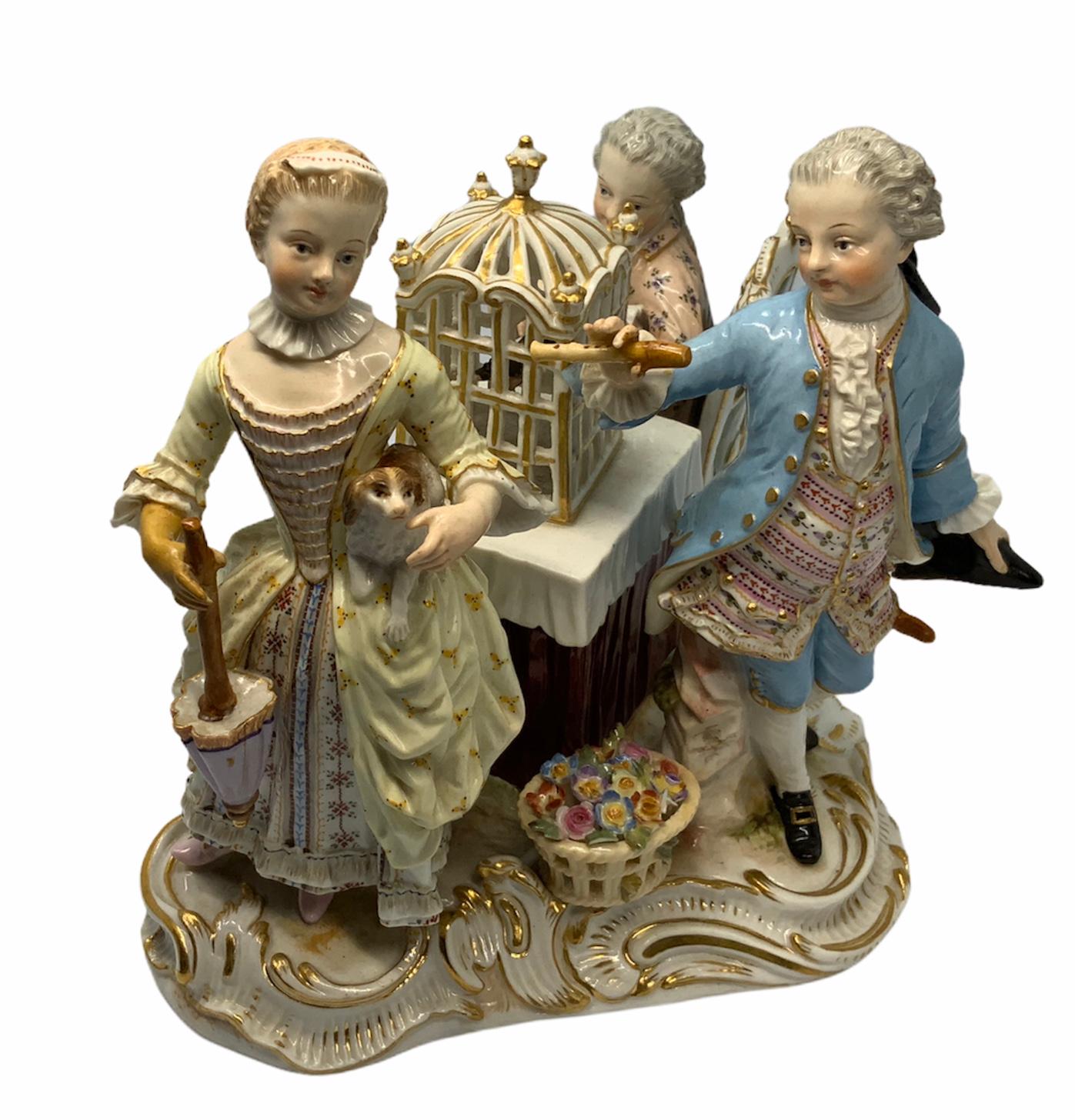 Rococo Meissen Porcelain Trio of Children 4
