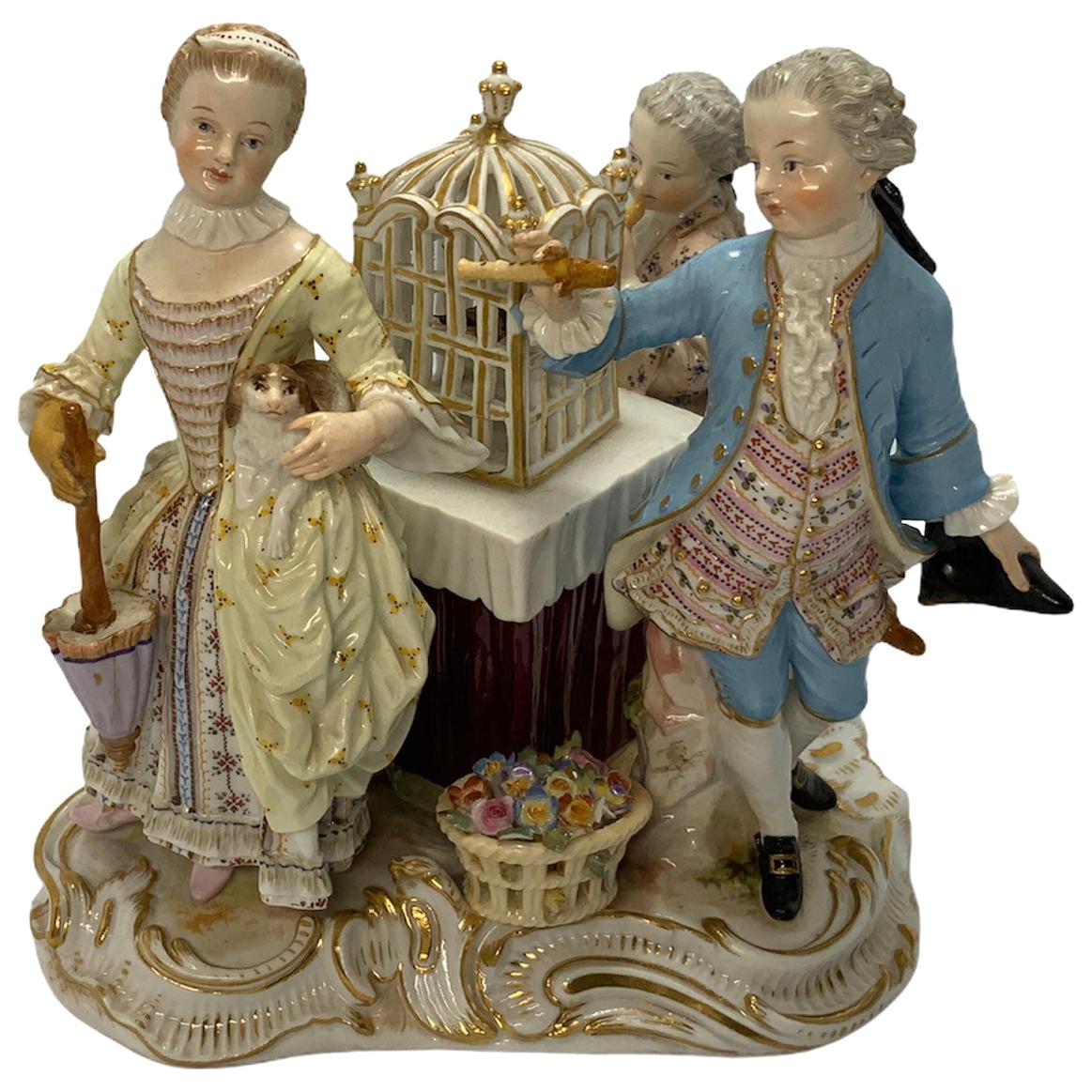 Rococo Meissen Porcelain Trio of Children