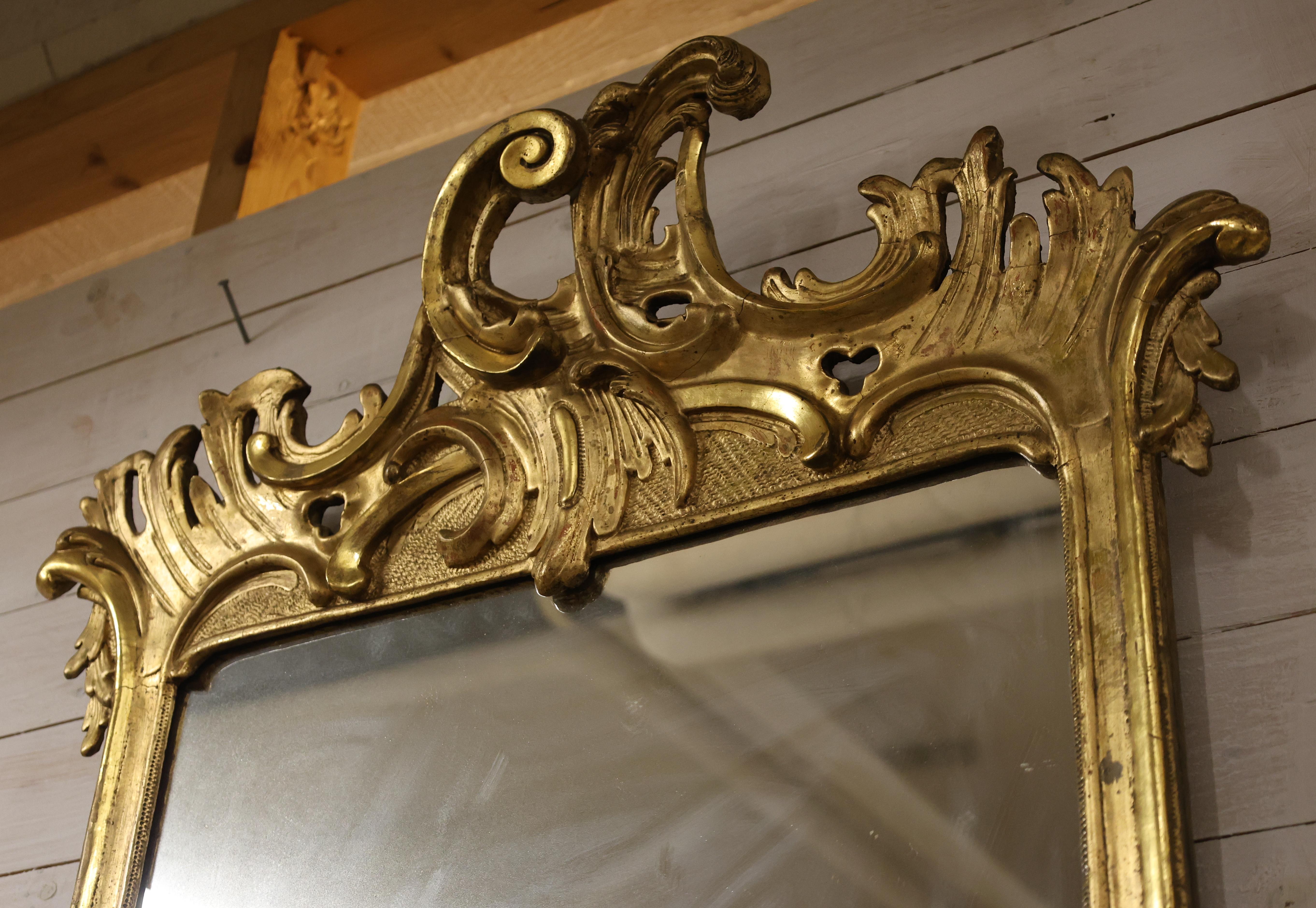 European Rococo Mirror For Sale