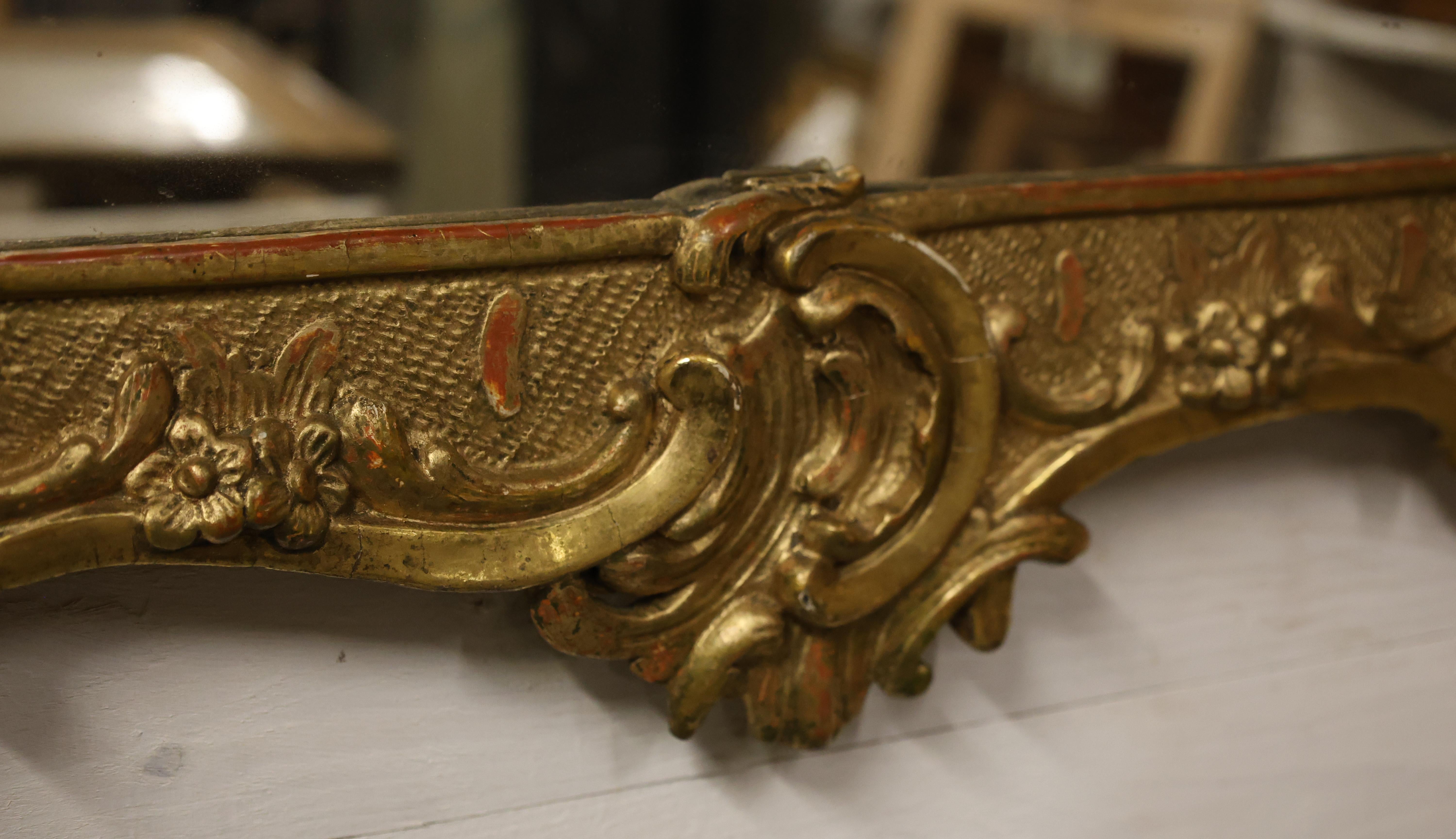 Gilt Rococo Mirror For Sale