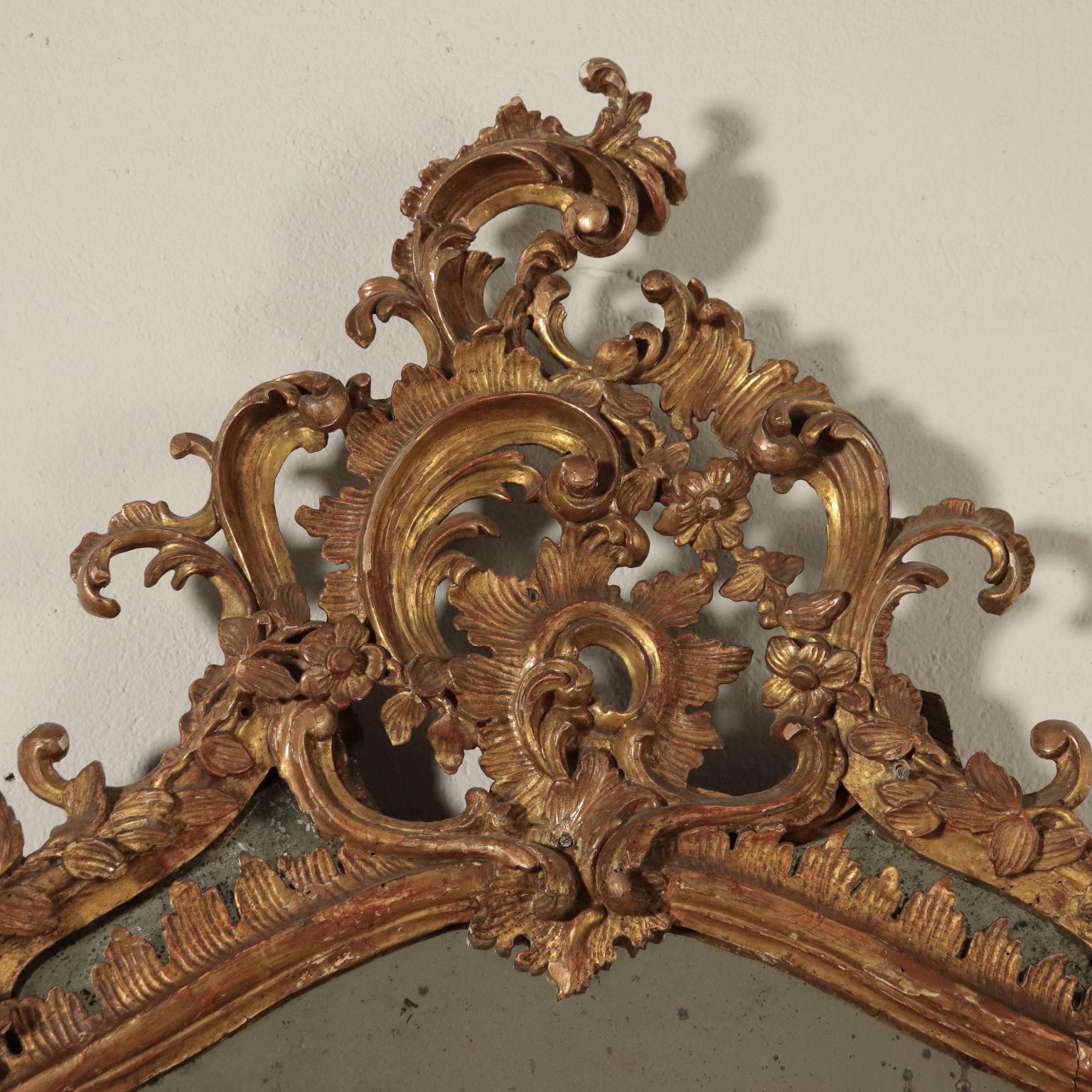 Italian Rococo Mirror Tuscany, Italy, 18th Century