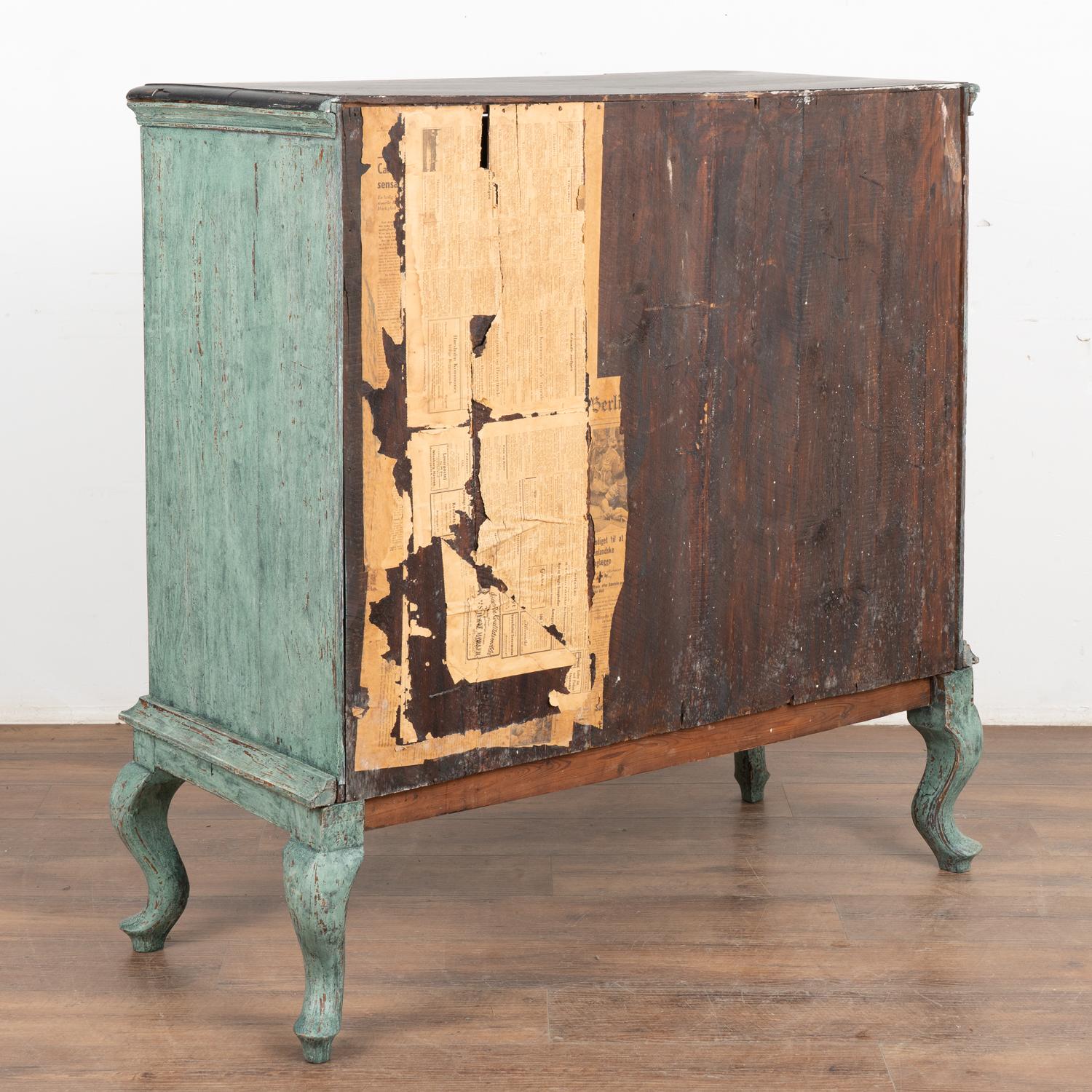 Rococo Oak Chest of Four Drawers, Denmark circa 1770-1800 For Sale 6