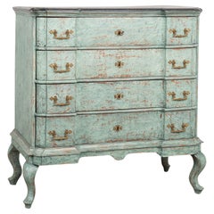 Used Rococo Oak Chest of Four Drawers, Denmark circa 1770-1800