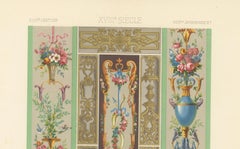 Rococo Panel Ornament – French Floral and Gilt Wall Designs, Plate XCVII, 1869