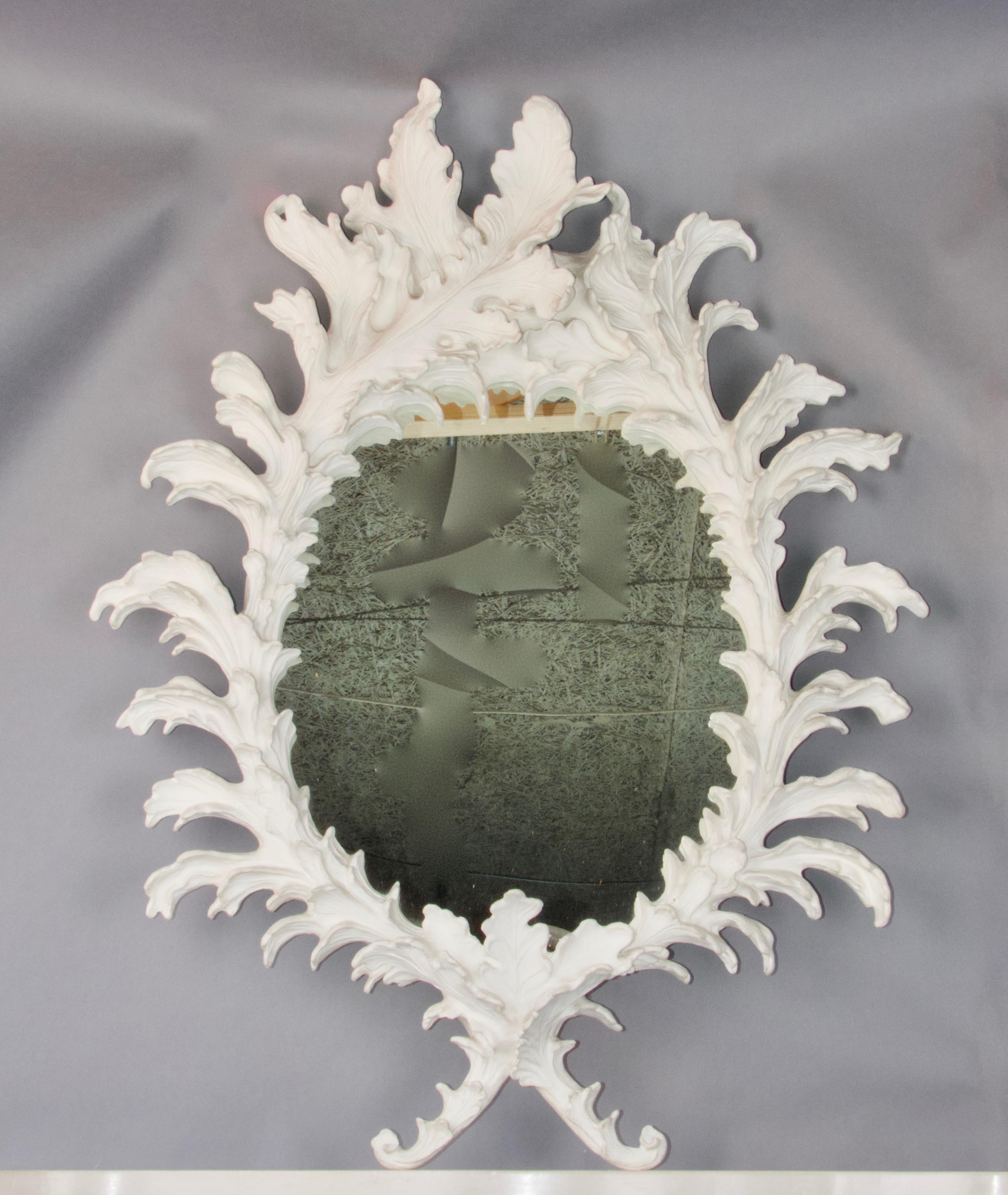 Rococo plastering resin wall mirror For Sale 2