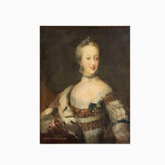 Rococo Portrait of Queen Juliane Marie of Denmark, Attributed Peder Als