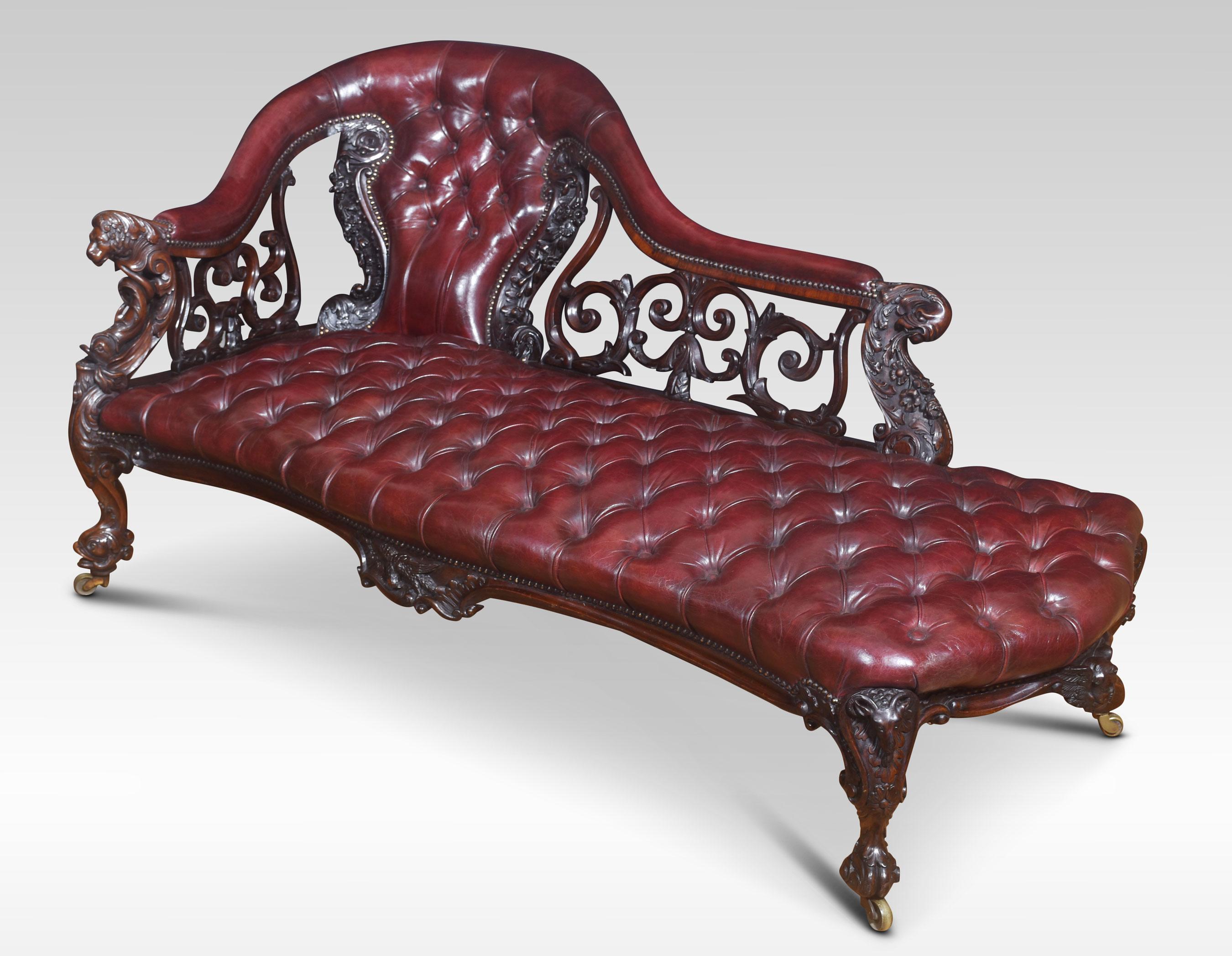 Rococo revival chaise longue For Sale 4