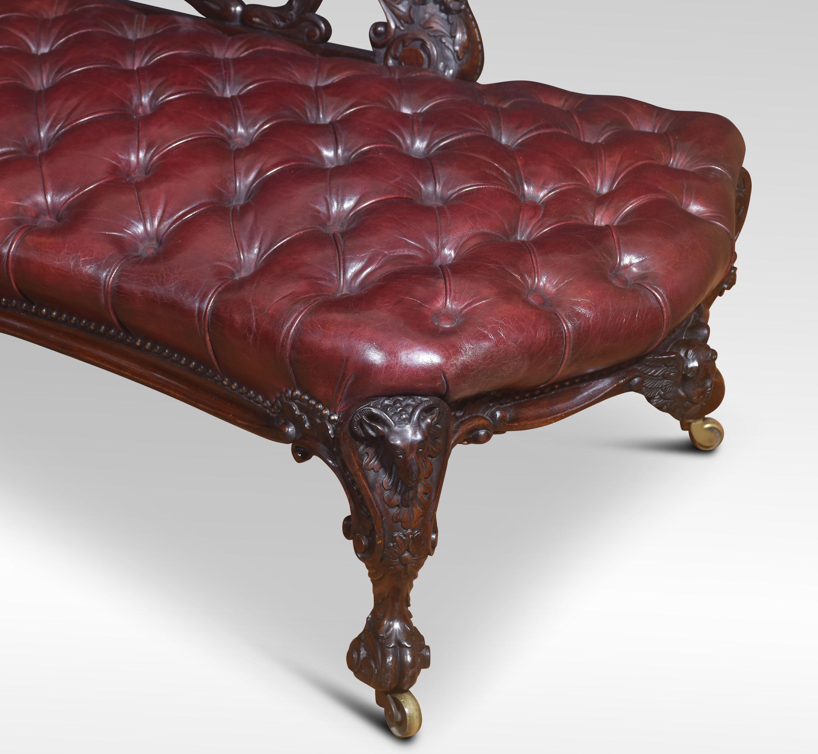 Rococo revival chaise longue For Sale 5