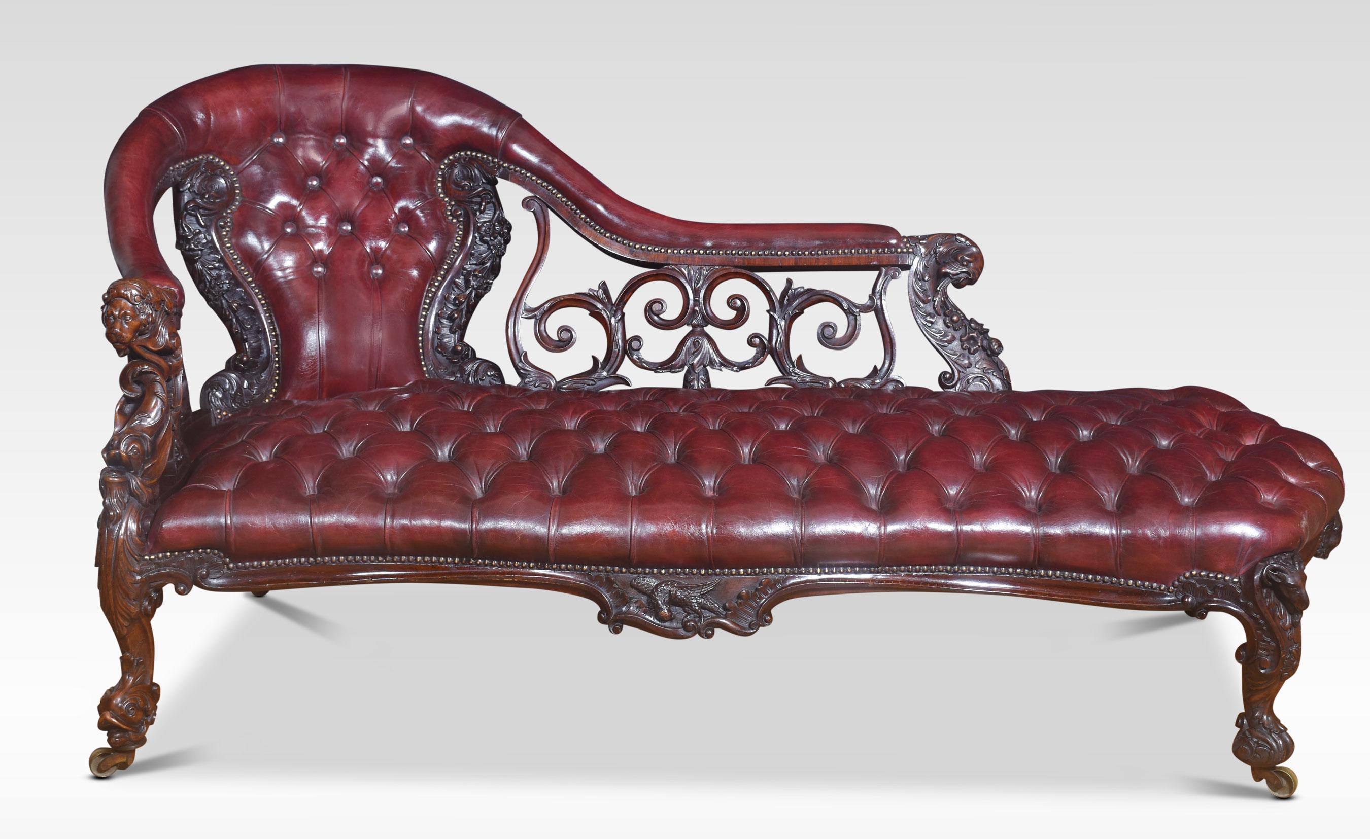 Rococo revival chaise longue For Sale 8