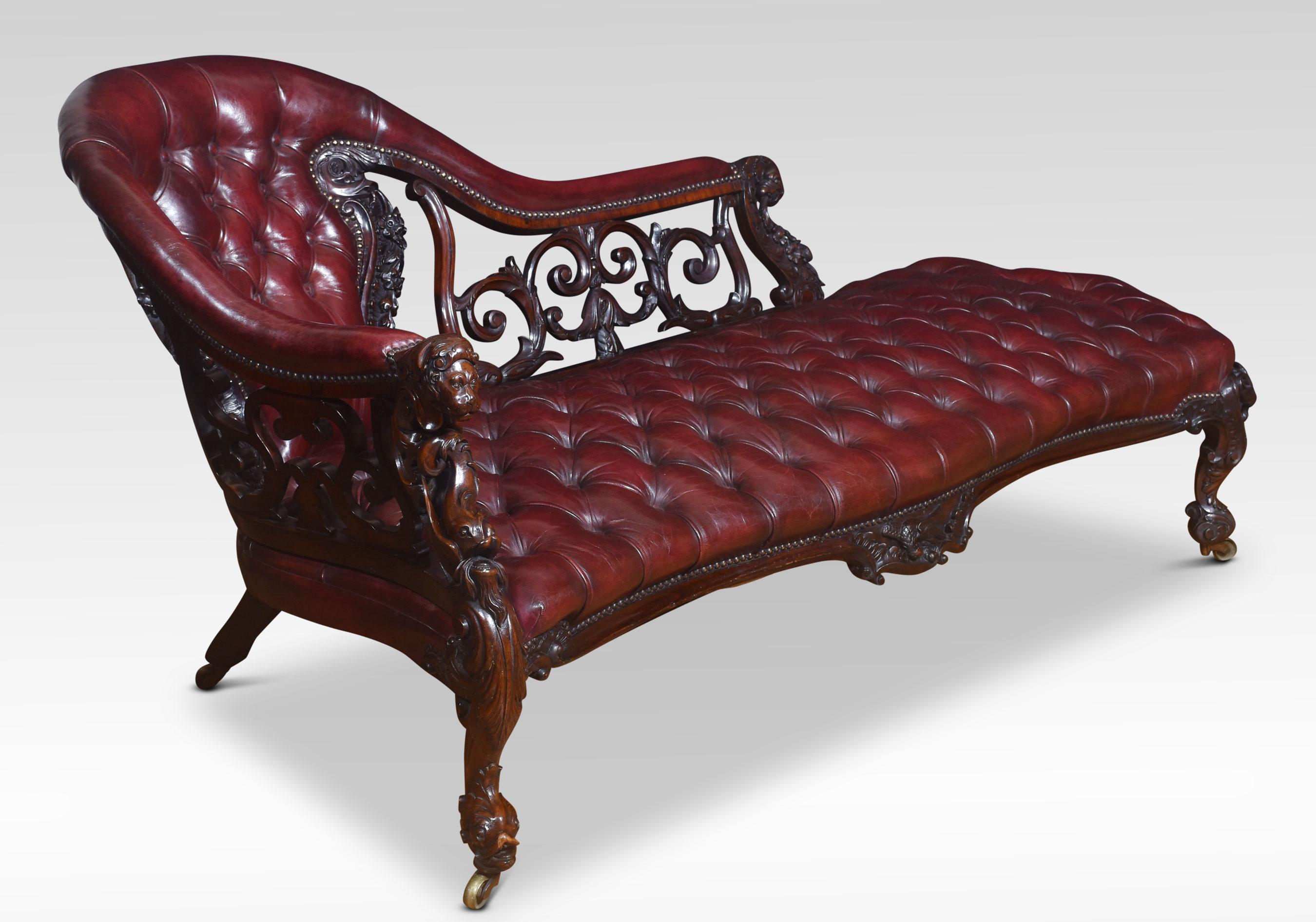 Rococo revival chaise longue For Sale 9