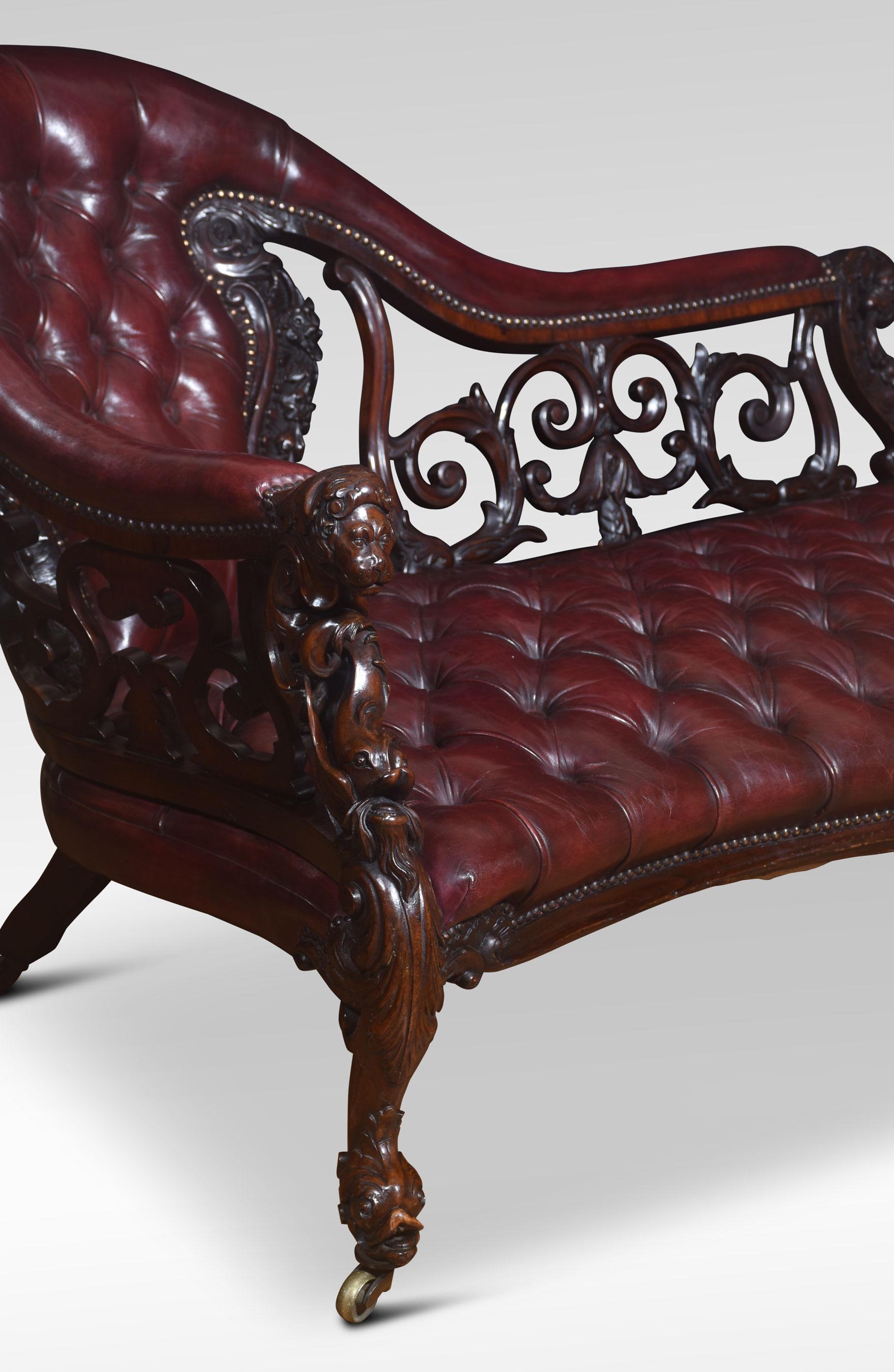 Rococo revival chaise longue For Sale 10