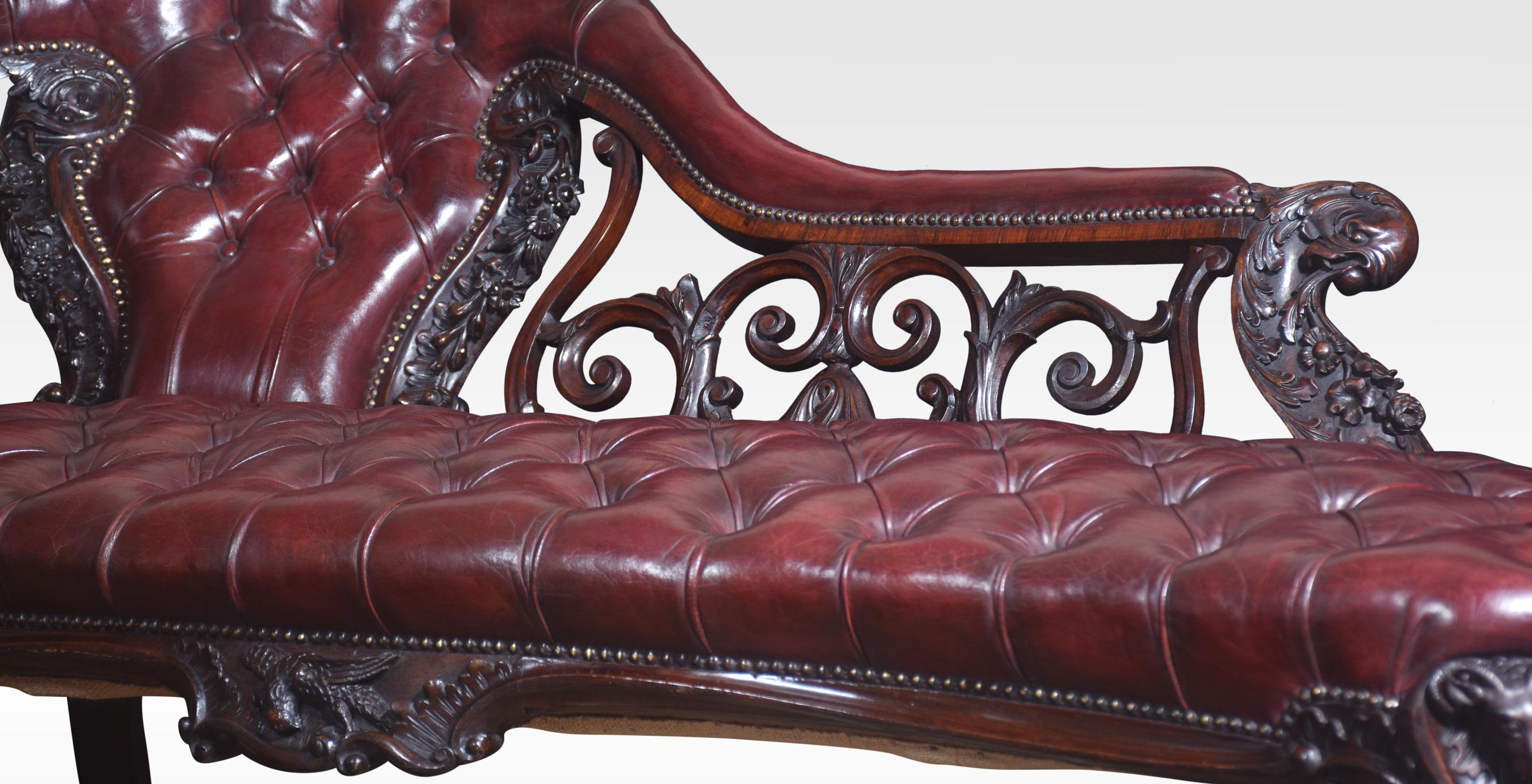 British Rococo revival chaise longue For Sale