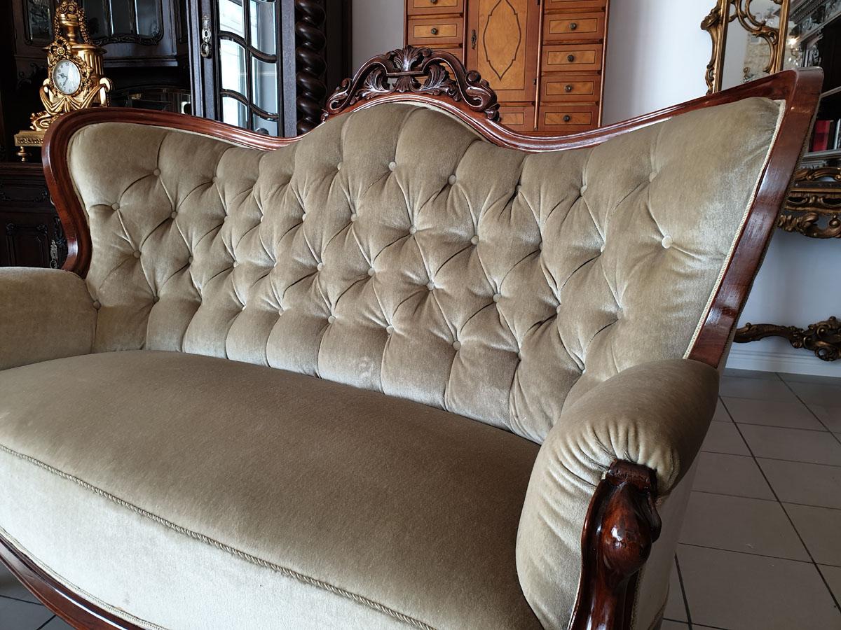 European Rococo Revival /Chippendale Sofa, Beginning of the 20th Century