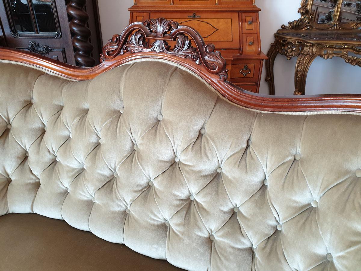 Upholstery Rococo Revival /Chippendale Sofa, Beginning of the 20th Century