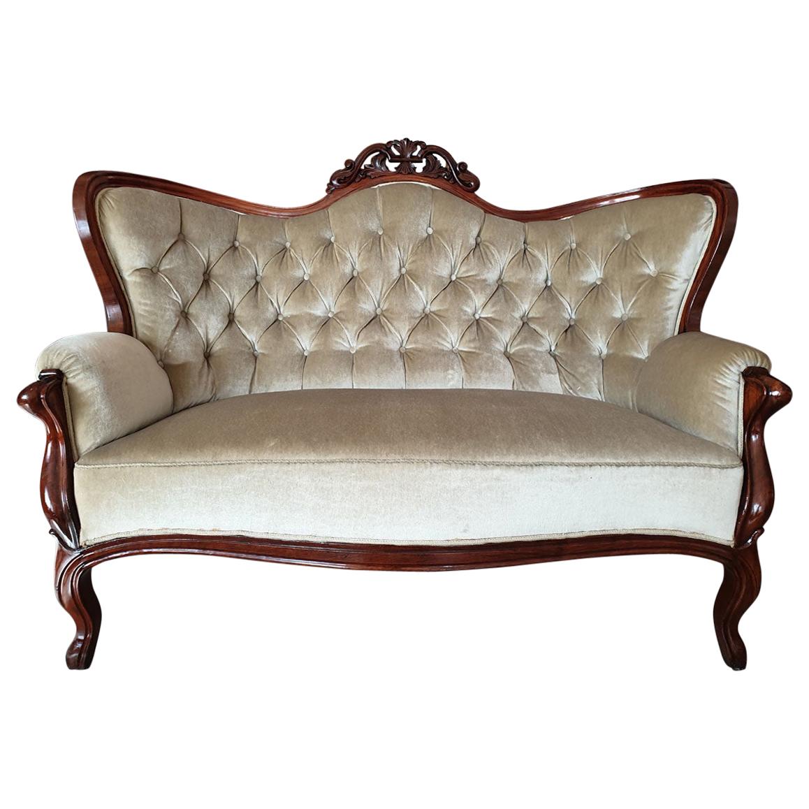 Rococo Revival /Chippendale Sofa, Beginning of the 20th Century