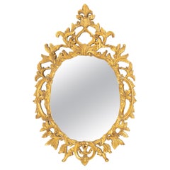 Rococo Revival Gilt Composition Framed Oval Mirror