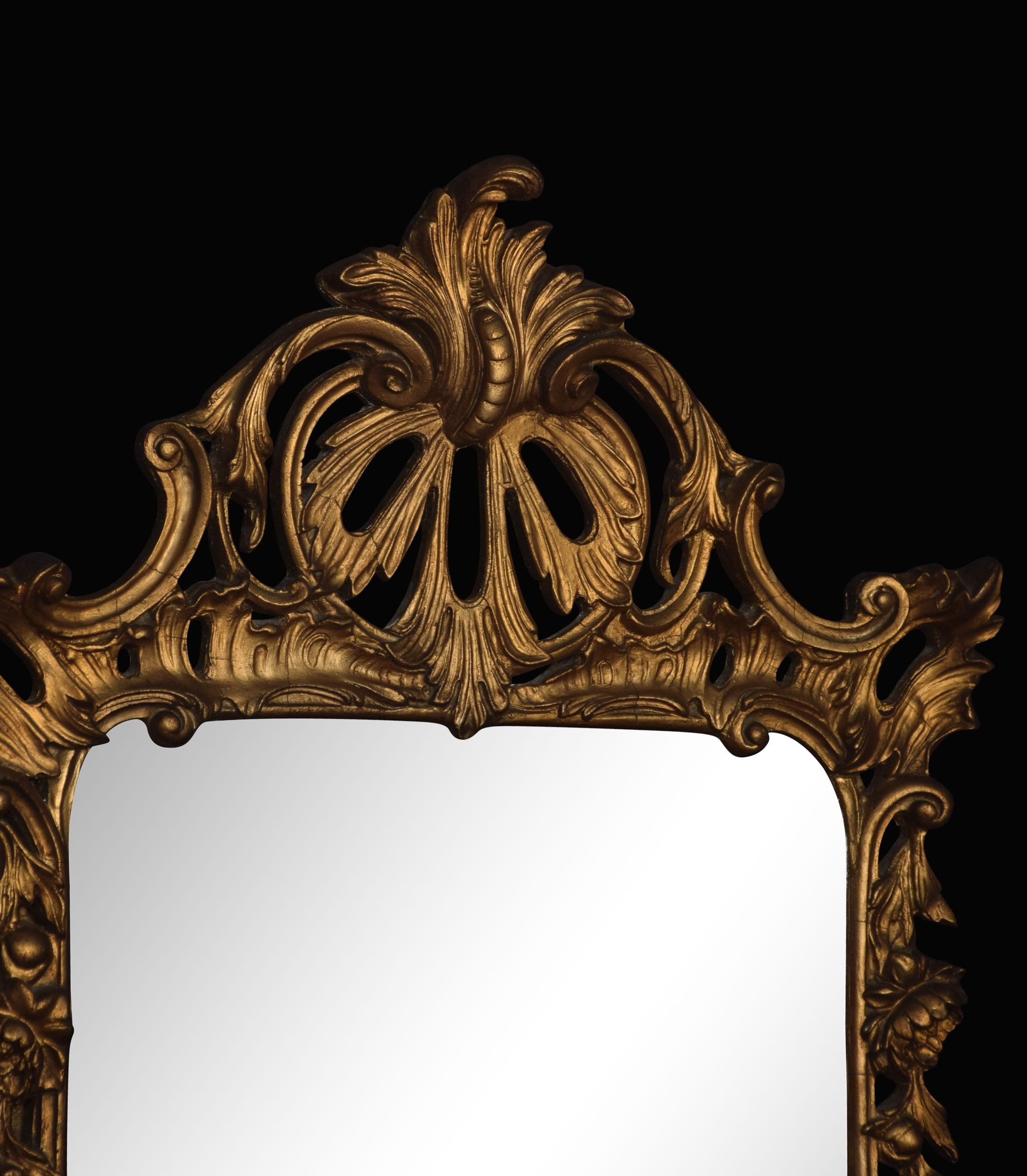 Rococo Revival Gilt Mirror In Good Condition For Sale In Cheshire, GB