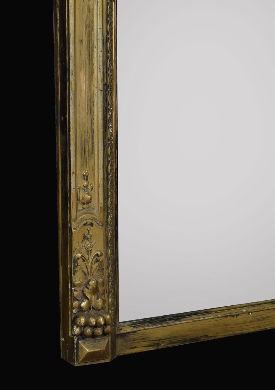 19th Century Rococo Revival Giltwood and Composition Pier Mirror