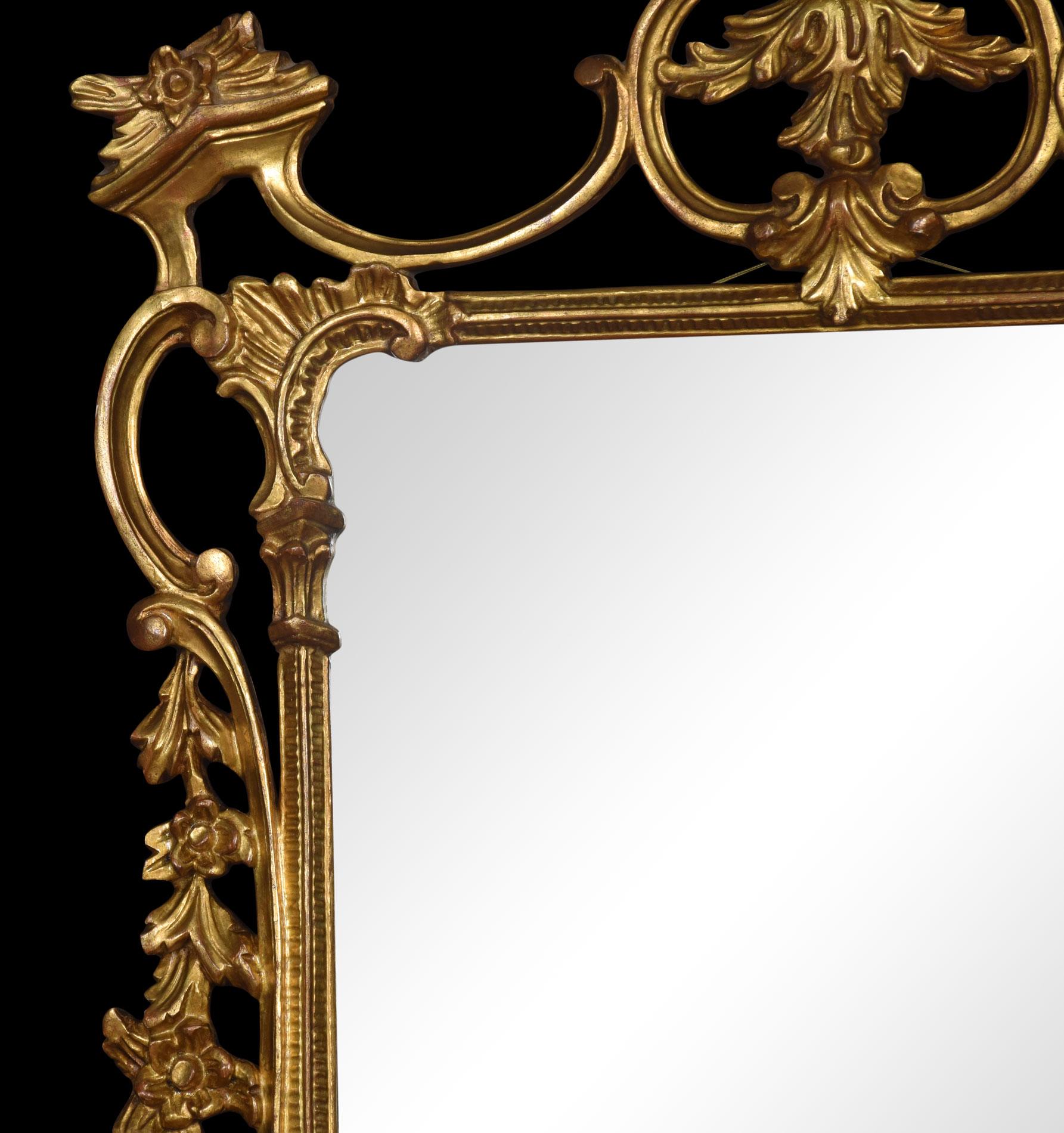 20th Century Rococo Revival Giltwood Mirror