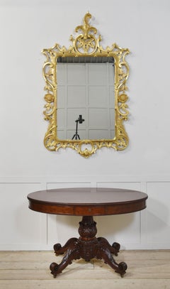 Rococo revival giltwood wall mirror