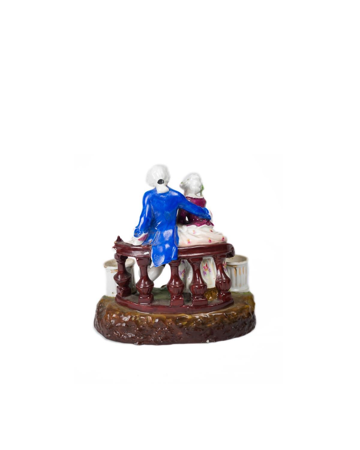 Encrier Rococó Revival de Meissen German Dresden Porcelain, 19ème siècle Bon état - En vente à Lisbon, PT