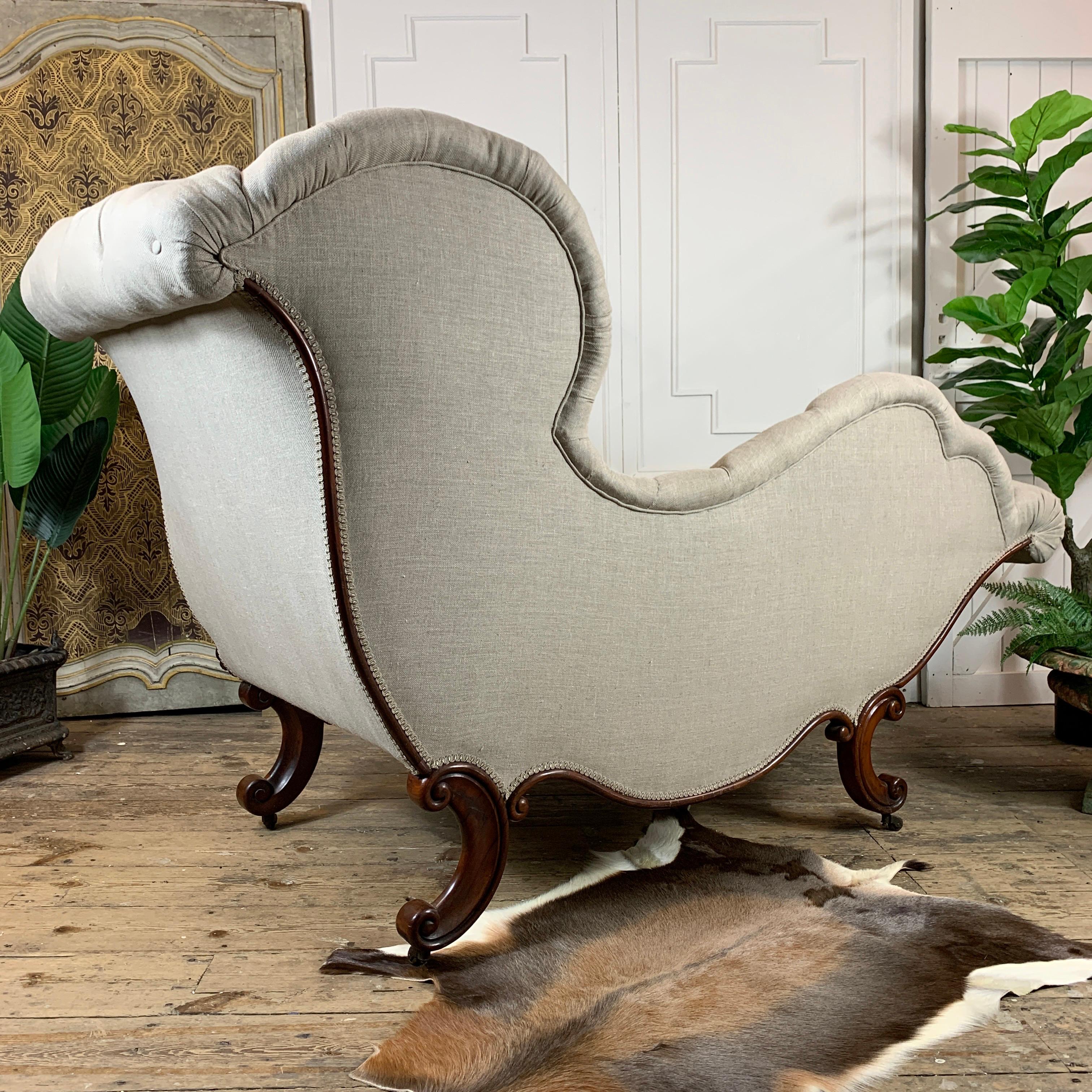 Rococo Revival John Henry Belter Meridienne/Recamier en vente 7