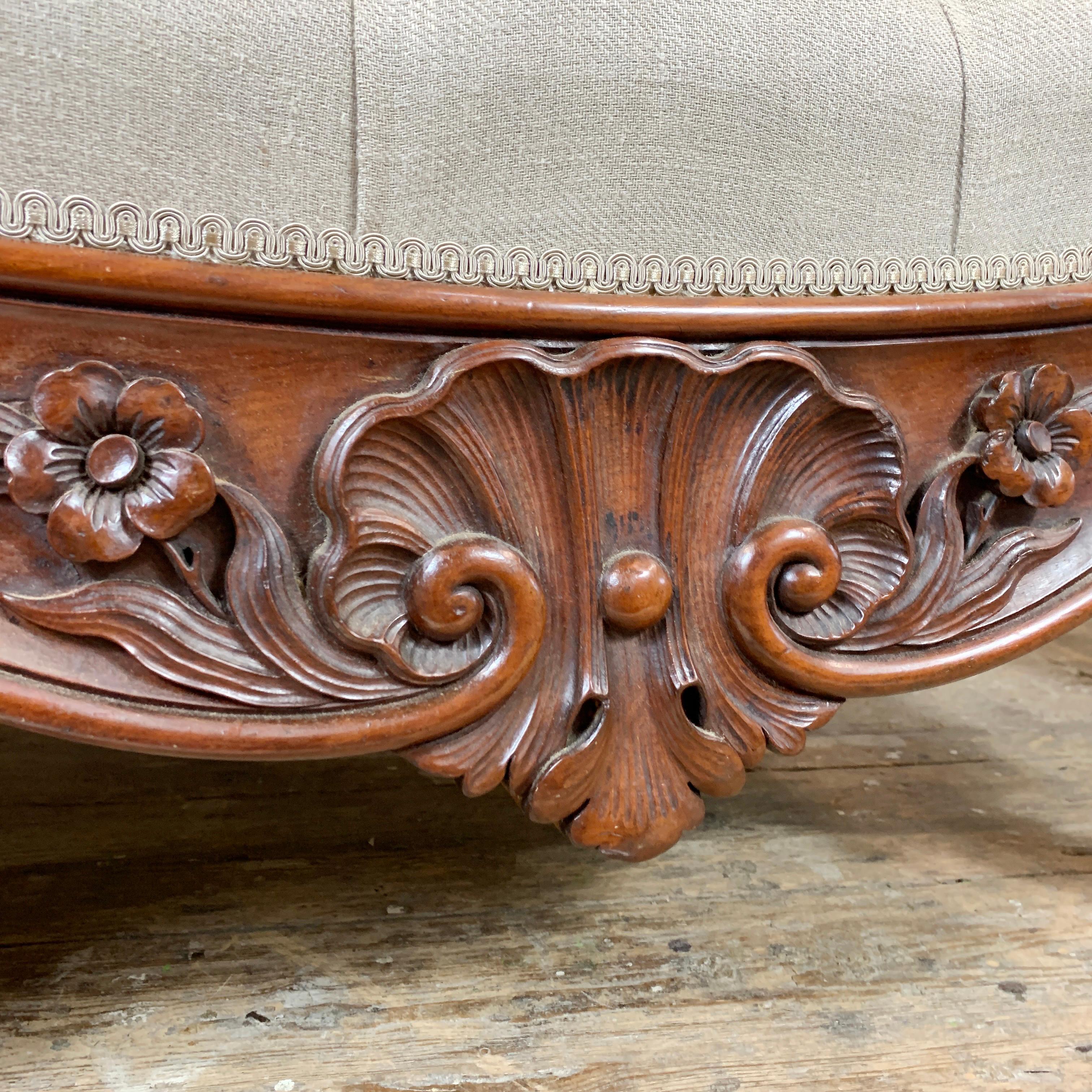 Américain Rococo Revival John Henry Belter Meridienne/Recamier en vente