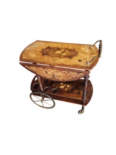 Rococo Revival Marquetry Bar Cart