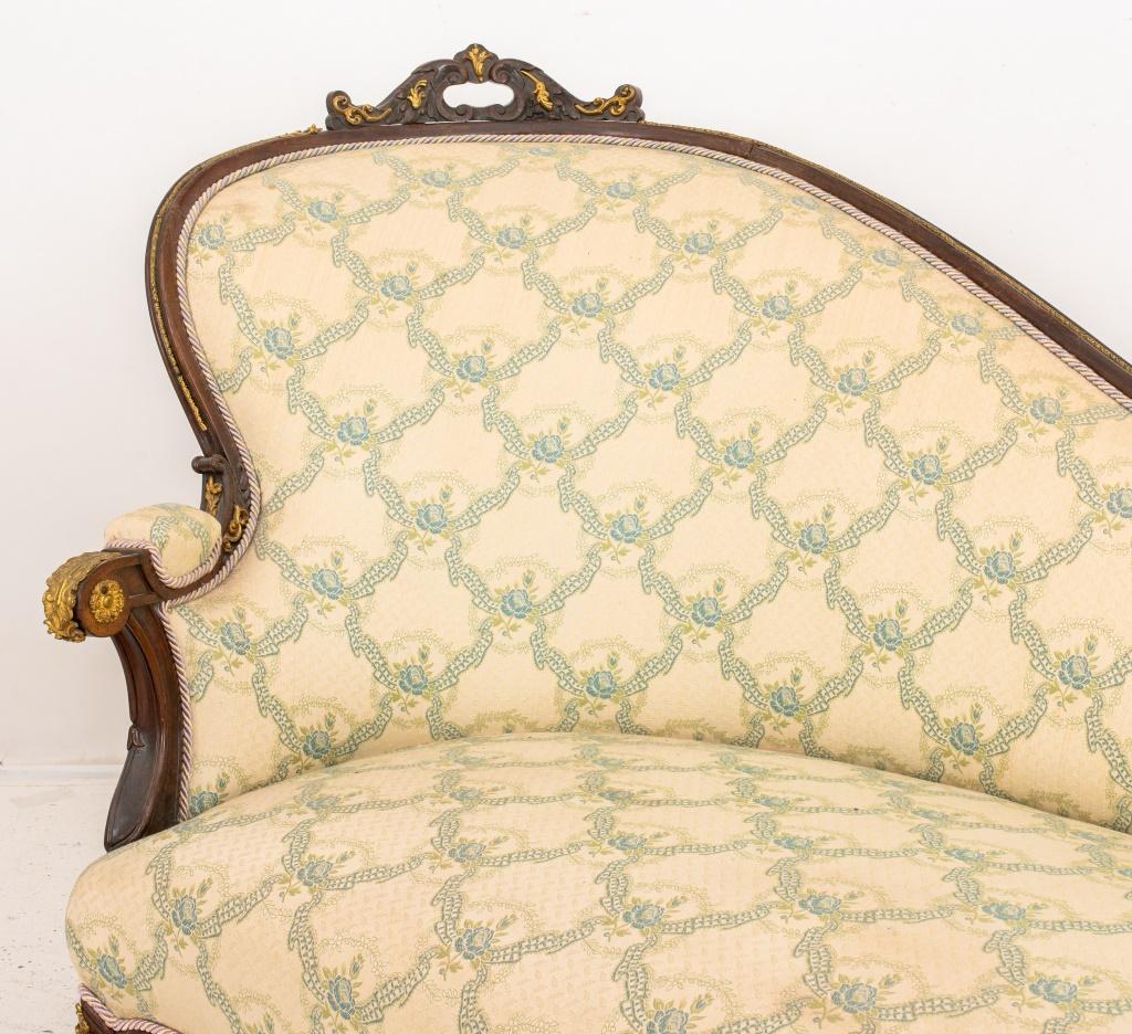 20th Century Rococo Revival Ormolu Mounted Rosewood Sofa