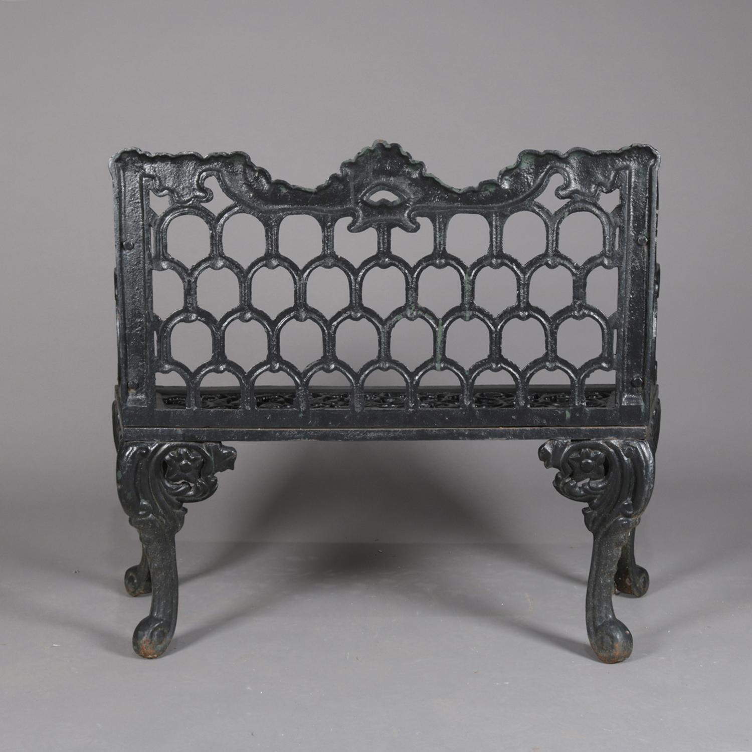 American Rococo Revival Painted Cast Iron 