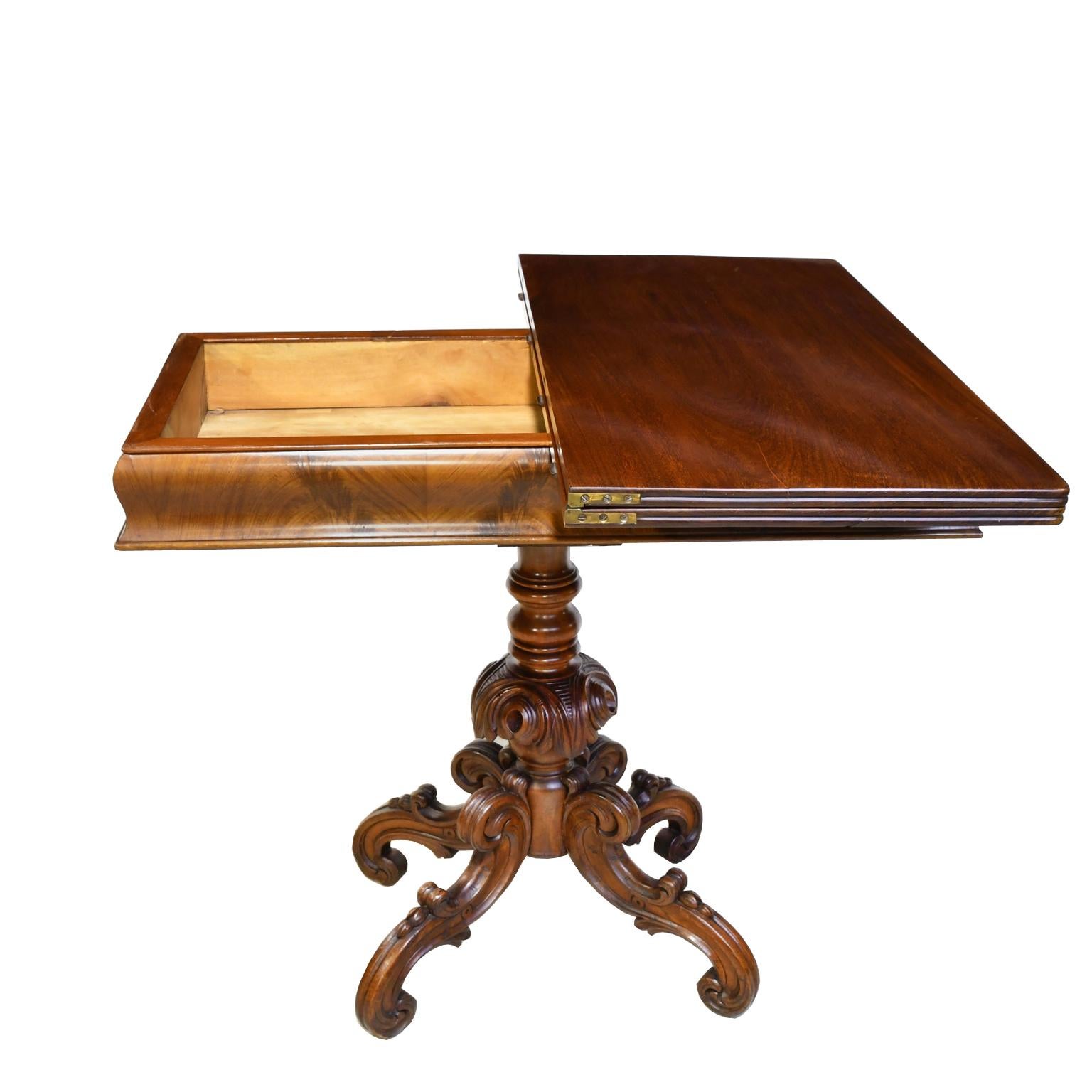 Rococo Revival Rococo-Revival Scandinavian Game Table, circa 1850 For Sale